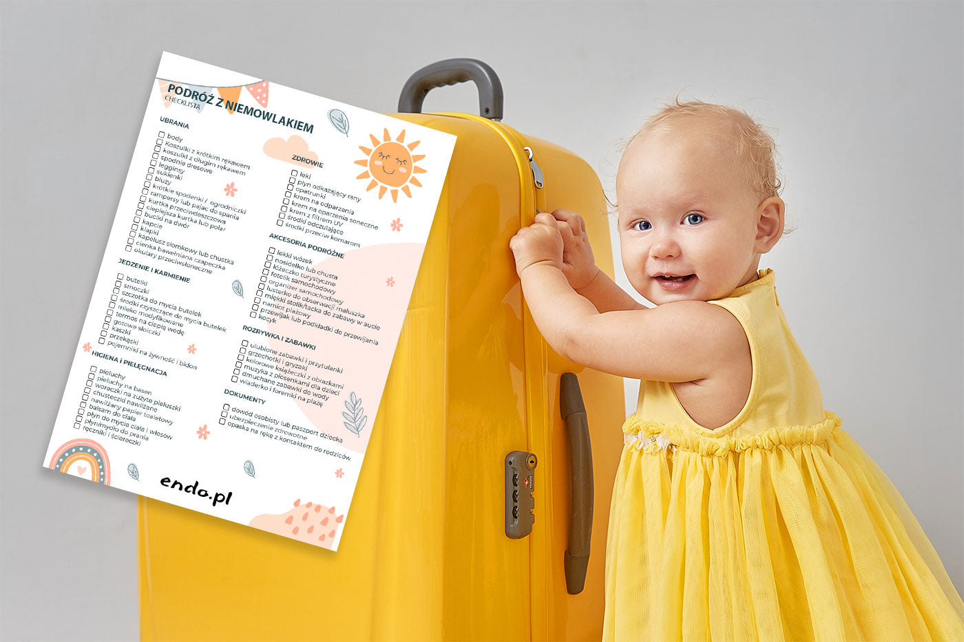 Jak spakować niemowlaka na wakacje - LISTA