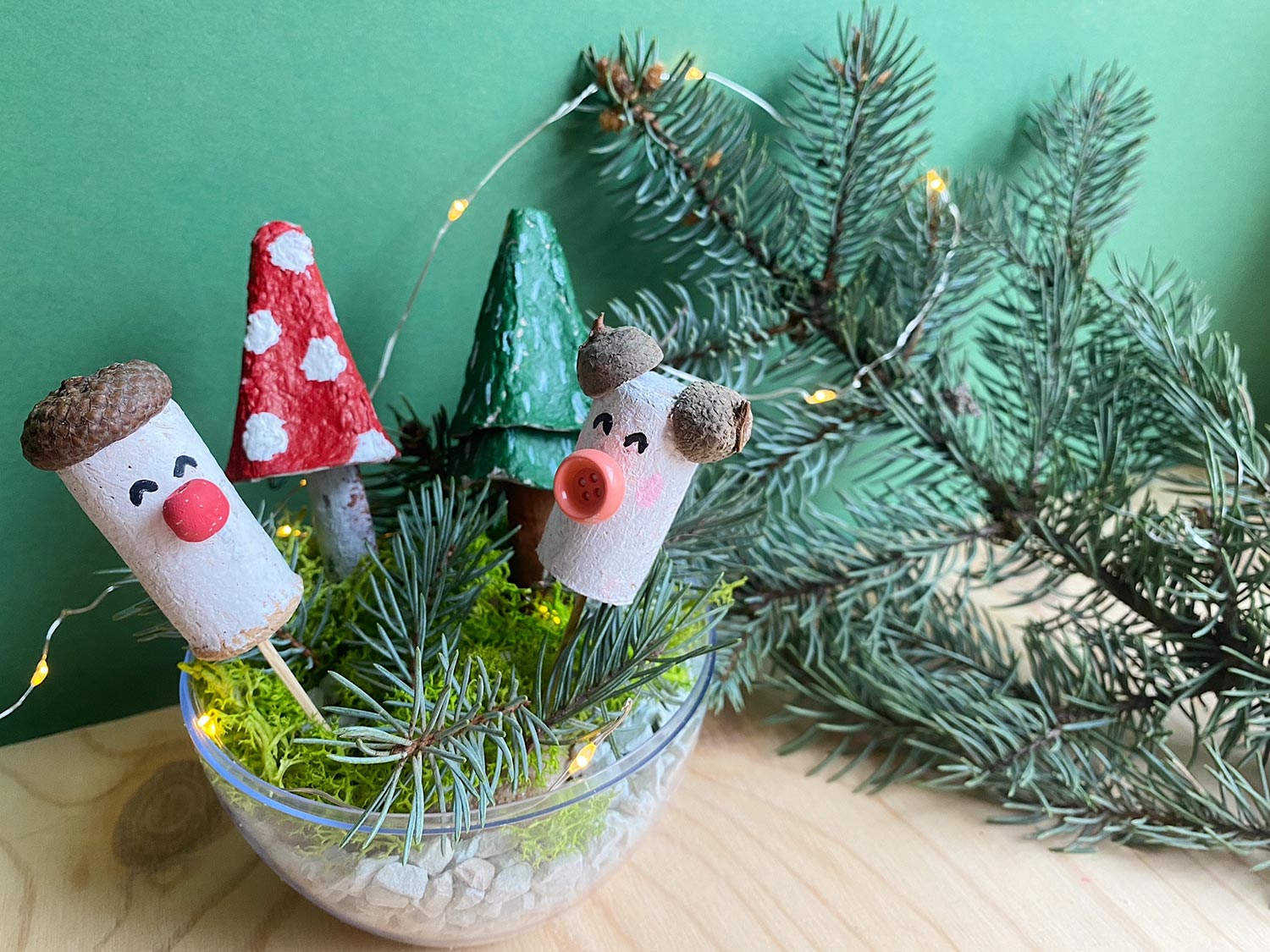 Zimowy stroik DIY dla dzieci