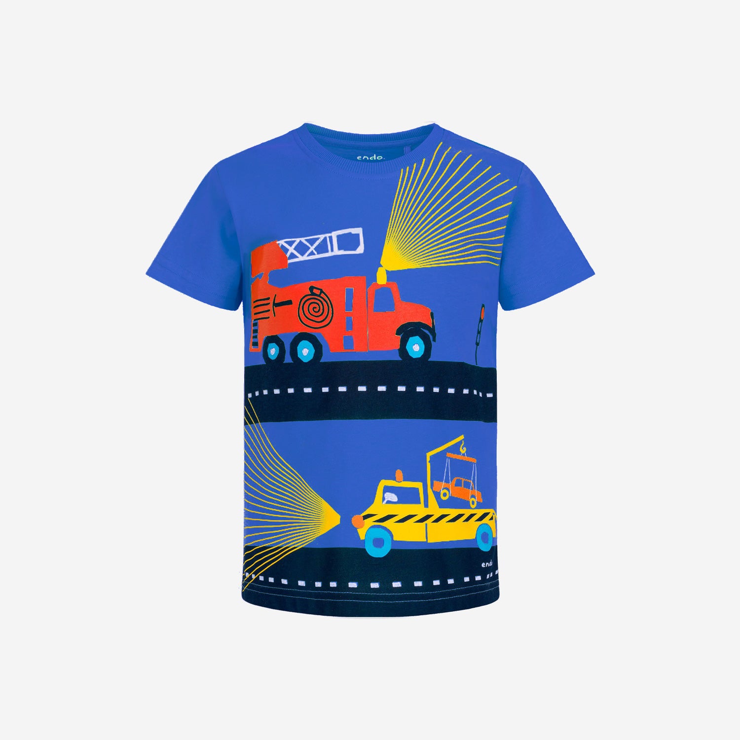 Boy's short-sleeved T-shirt with cars, ages 2-8