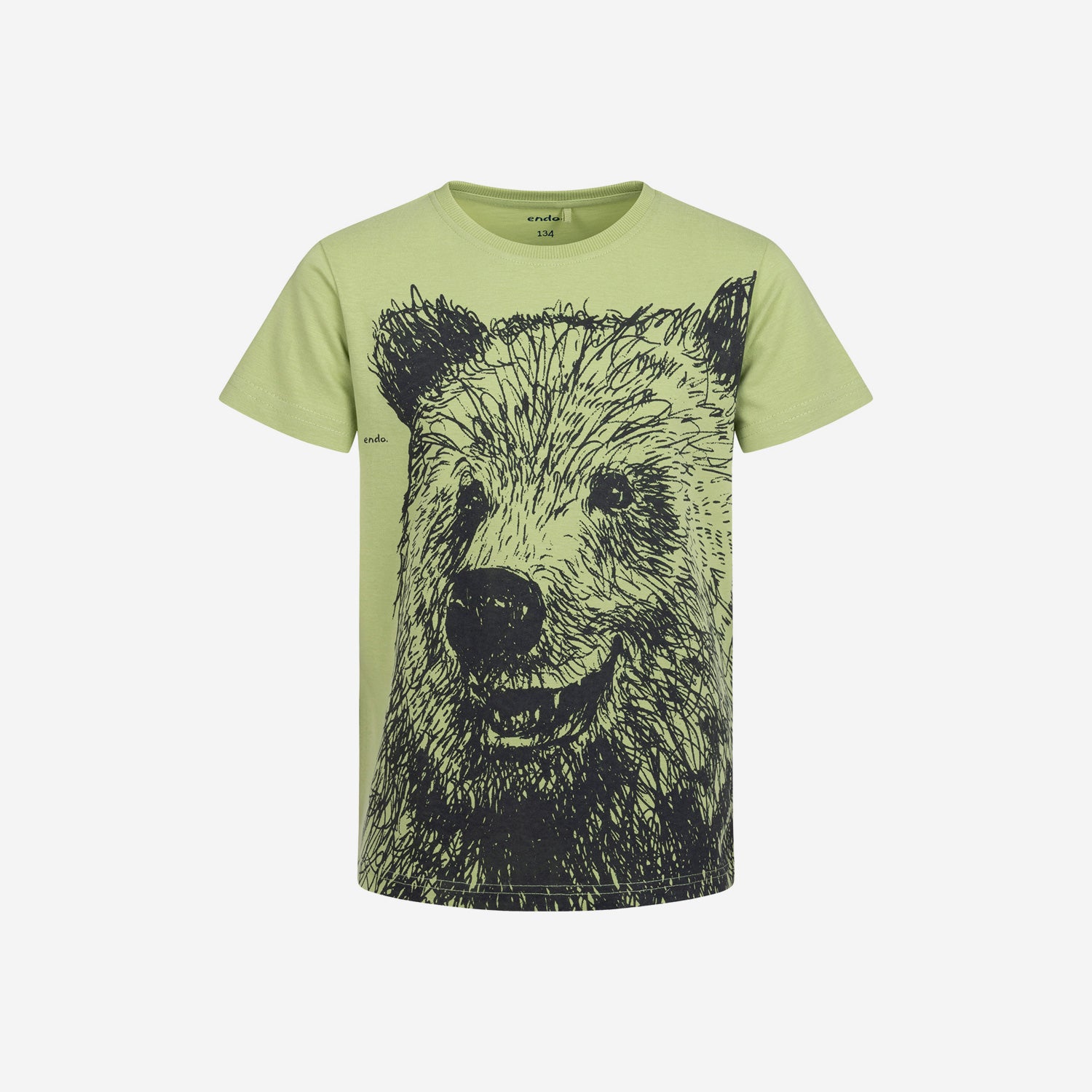 T-shirt z krótkim rękawem dla chłopca, z niedźwiedziem 9-13 lat