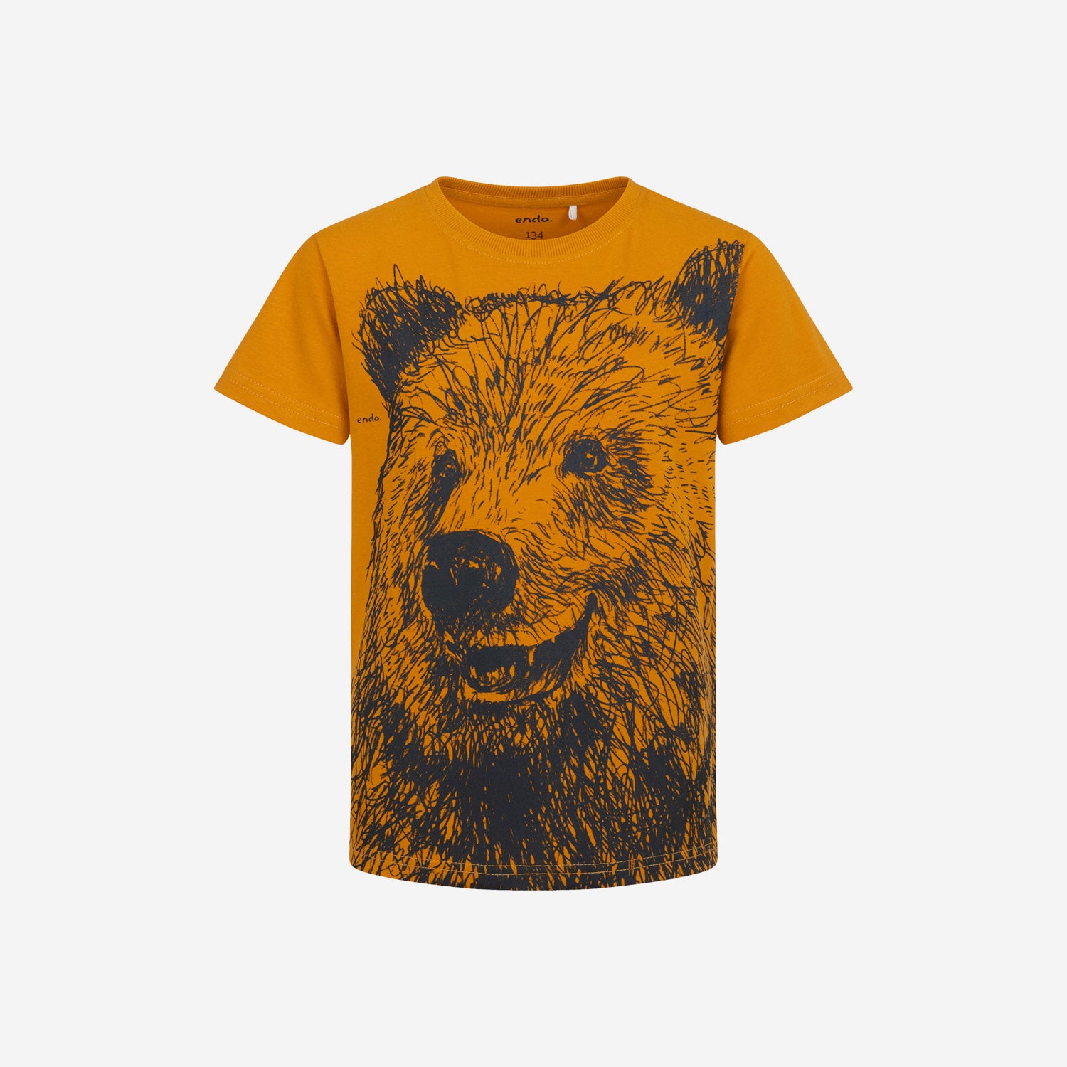 T-shirt z krótkim rękawem dla chłopca, z niedźwiedziem 9-13 lat