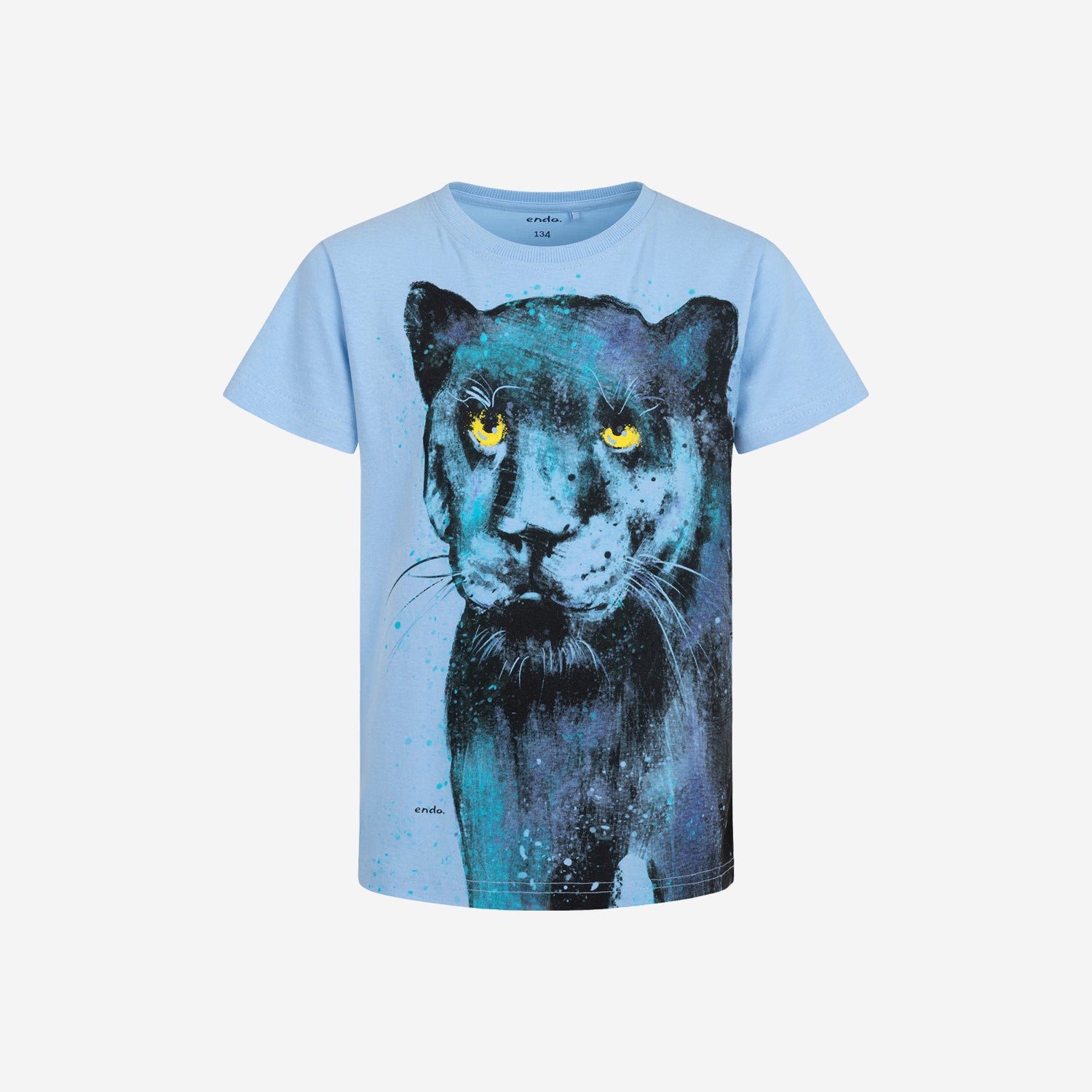 T-shirt z krótkim rękawem dla chłopca, z pumą, niebieski 9-13 lat