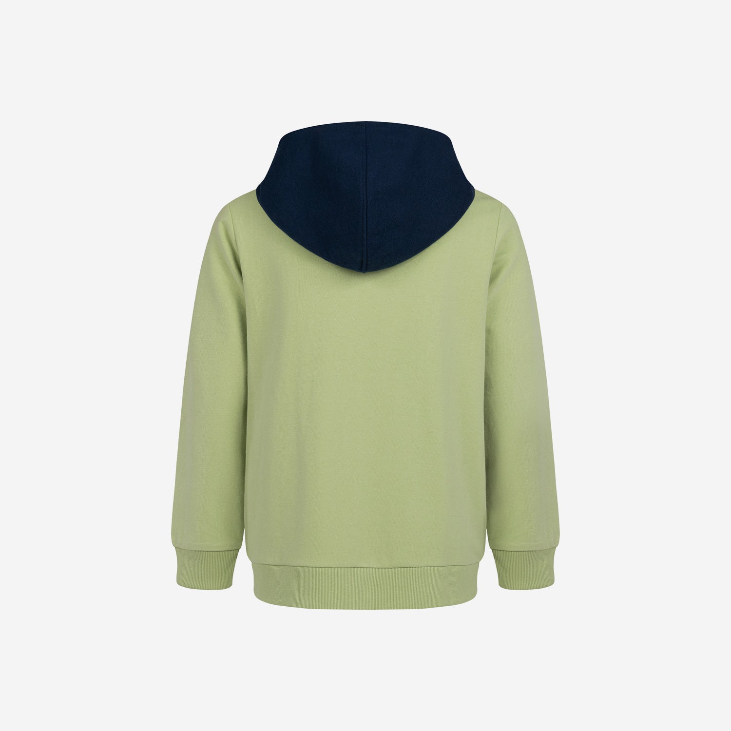 Boy's long-sleeved zip-up hoodie with lion, green, 9-13 years old