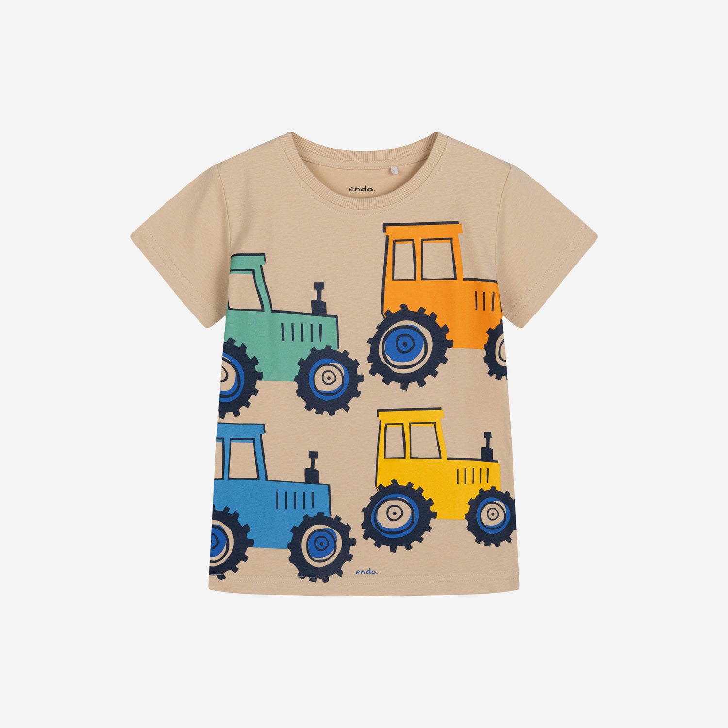 Boy's short-sleeved tractor T-shirt, ages 3-8
