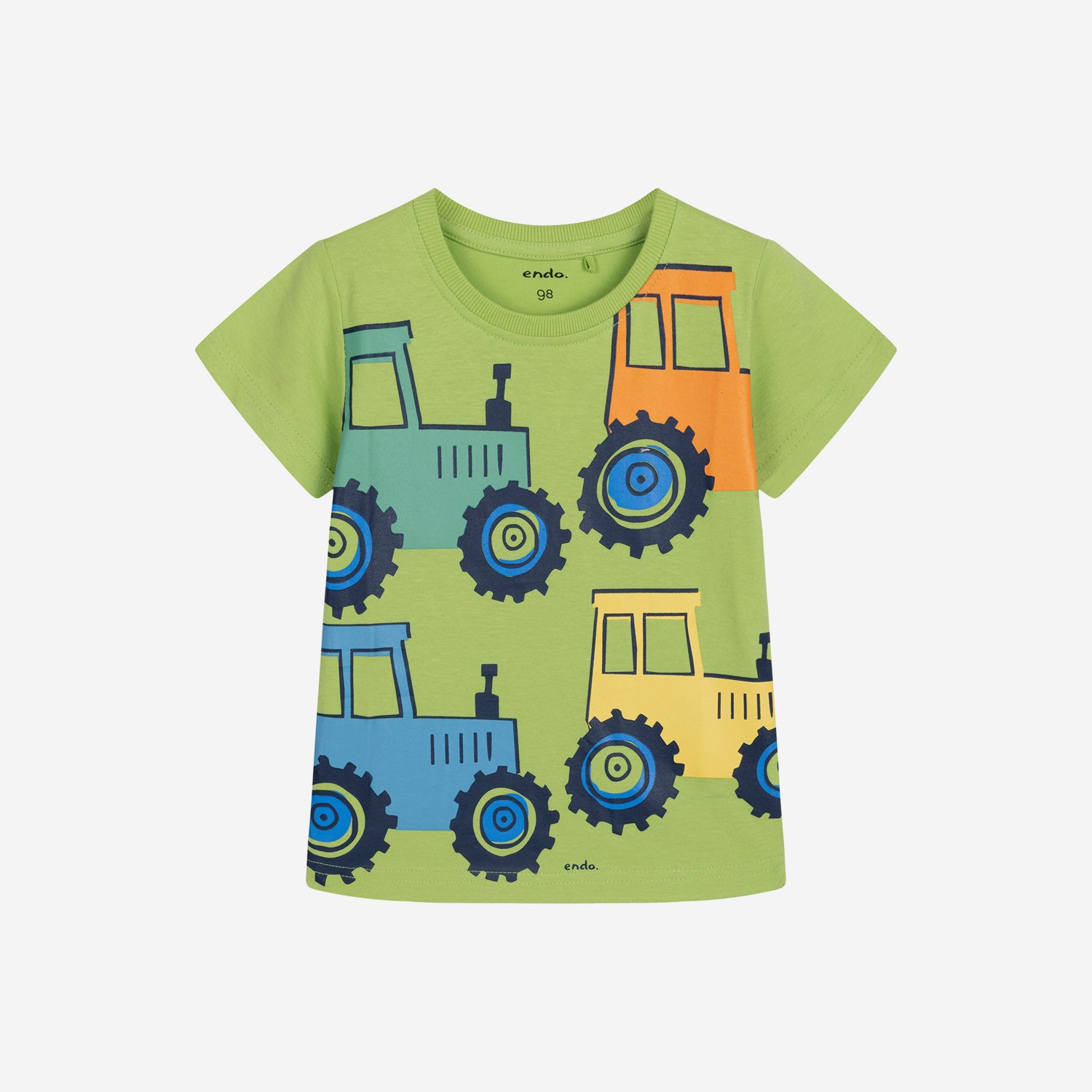 Boy's short-sleeved tractor T-shirt, ages 3-8