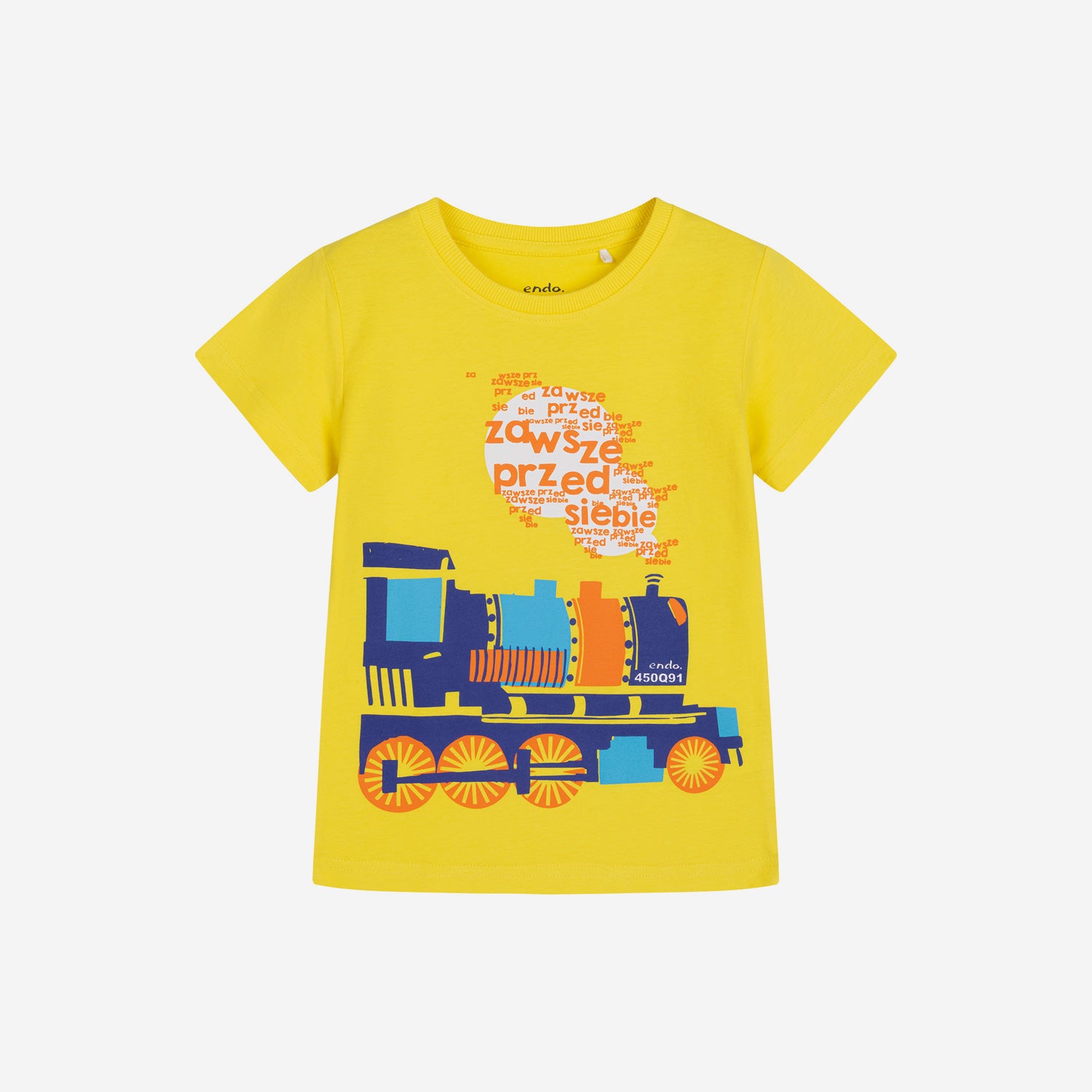 T-shirt z krótkim rękawem dla chłopca, z lokomotywą 3-8 lat