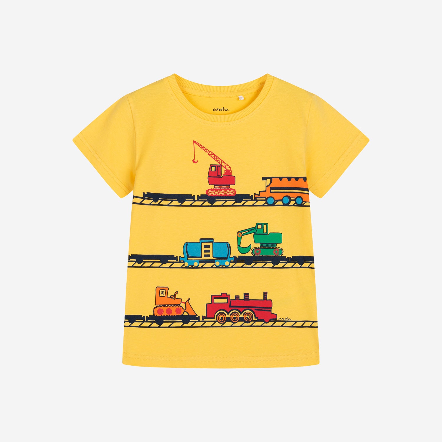 T-shirt z krótkim rękawem dla chłopca, z pojazdami 3-8 lat