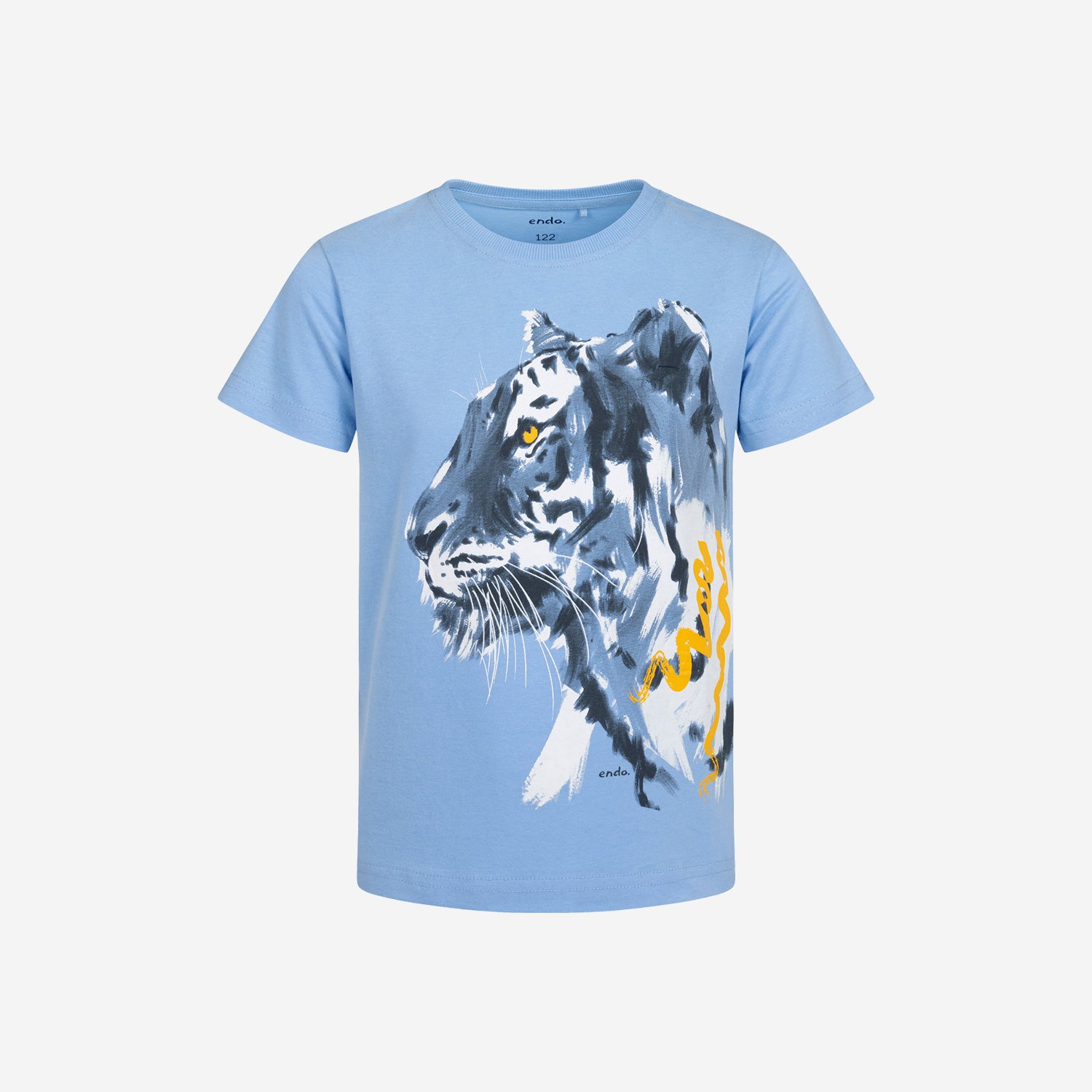 Boy's short-sleeved tiger t-shirt, 3-8 years old