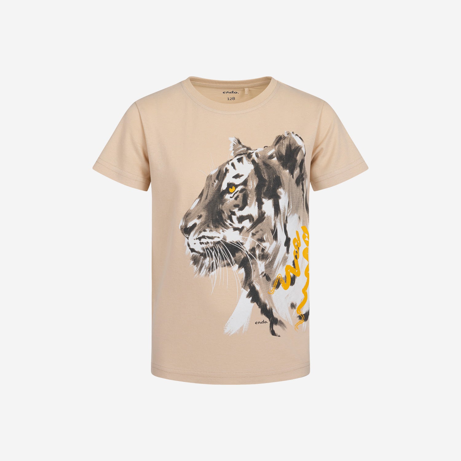 Boy's short-sleeved tiger t-shirt, 3-8 years old