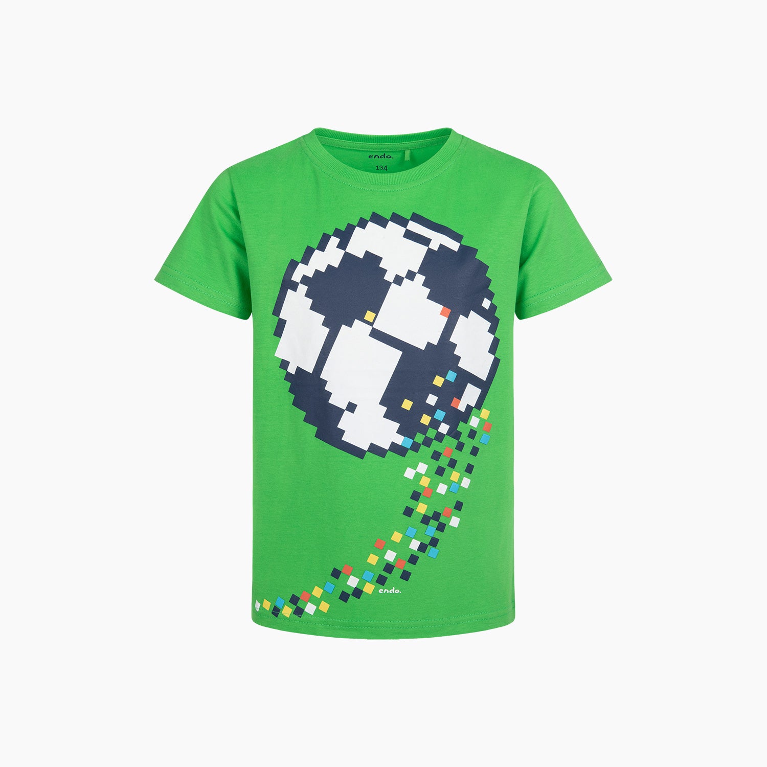 T-shirt z krótkim rękawem dla chłopca, z piłką, zielony 9-13 lat