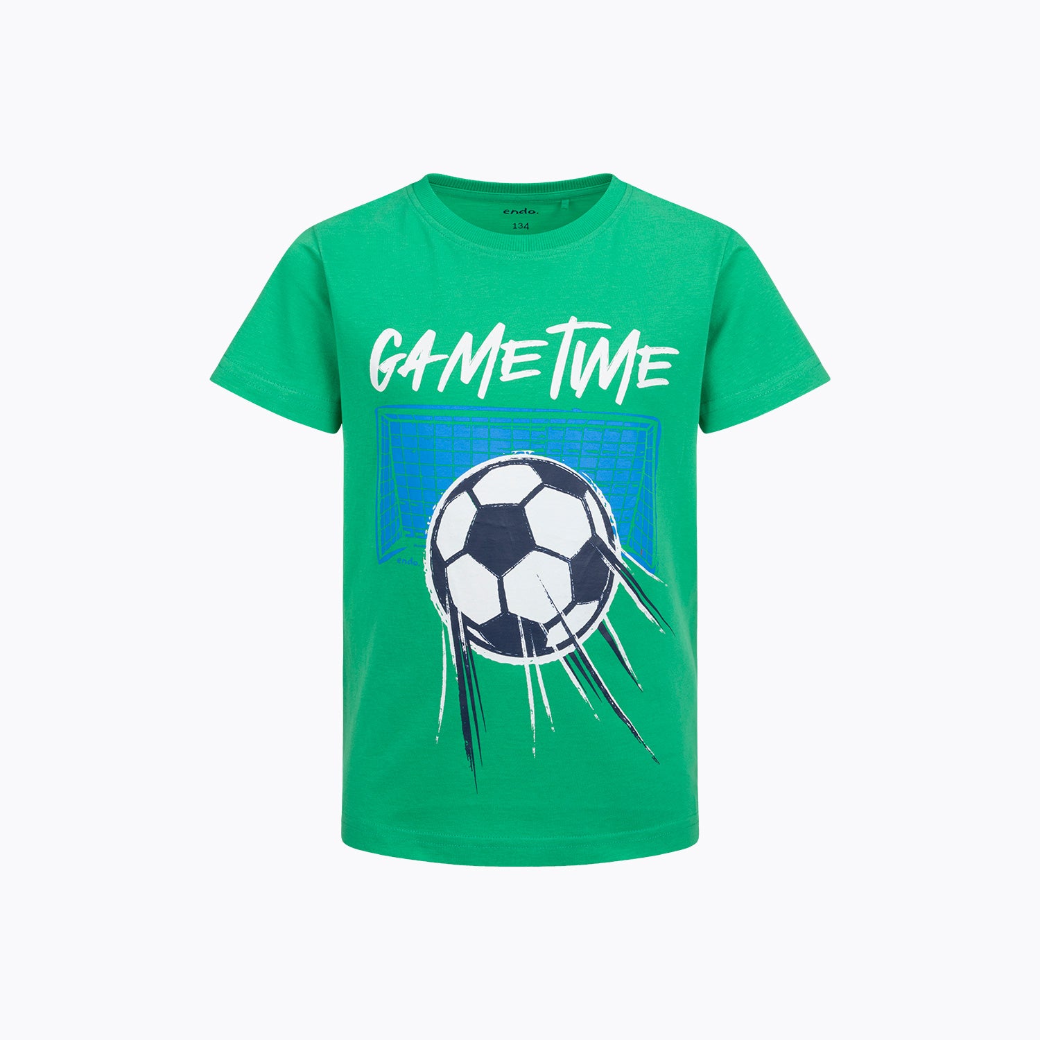 T-shirt z krótkim rękawem dla chłopca, z motywem piłkarskim, zielony 9-13 lat