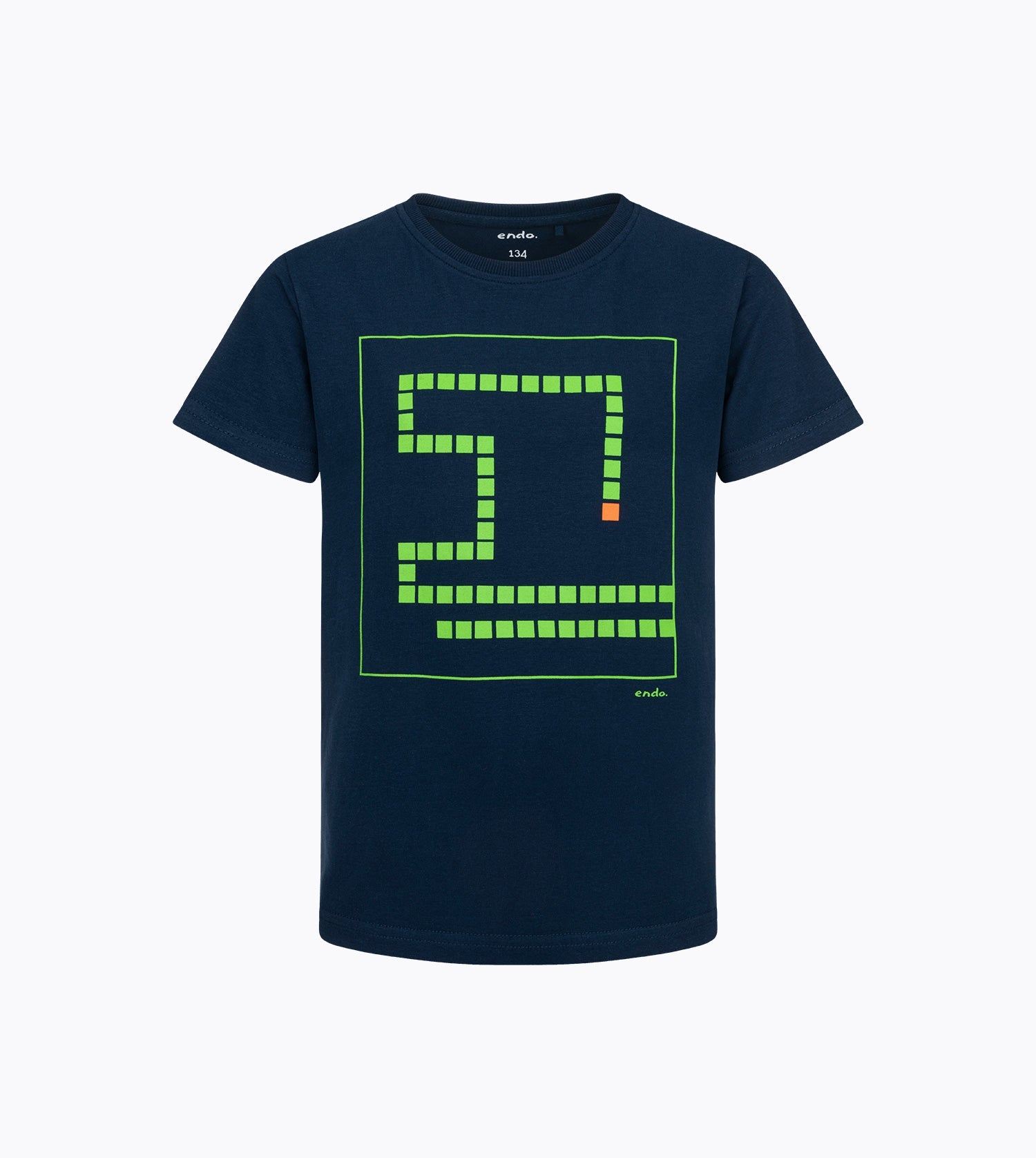 T-shirt z krótkim rękawem dla chłopca 9-13 lat, granatowy snake