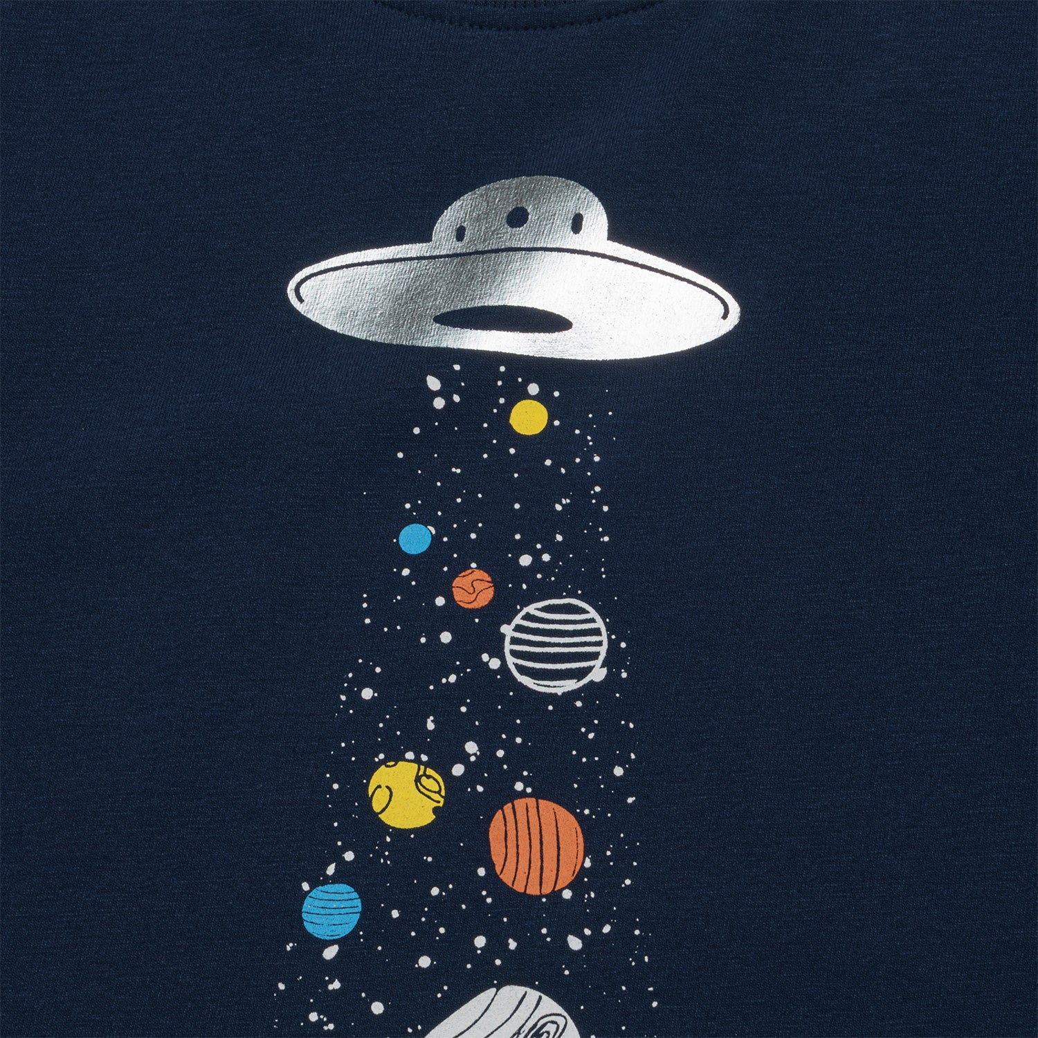 Piżama z krótkim rękawem dla chłopca, z Układem Słonecznym, granatowa 3-8 lat