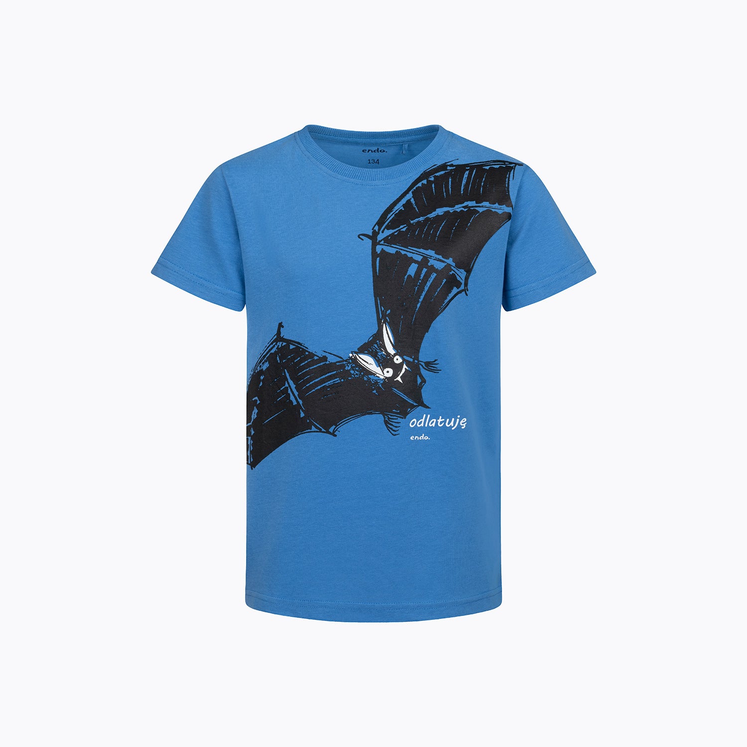 Piżama z krótkim rękawem dla chłopca, z nietoperzem, niebieska 9-13 lat