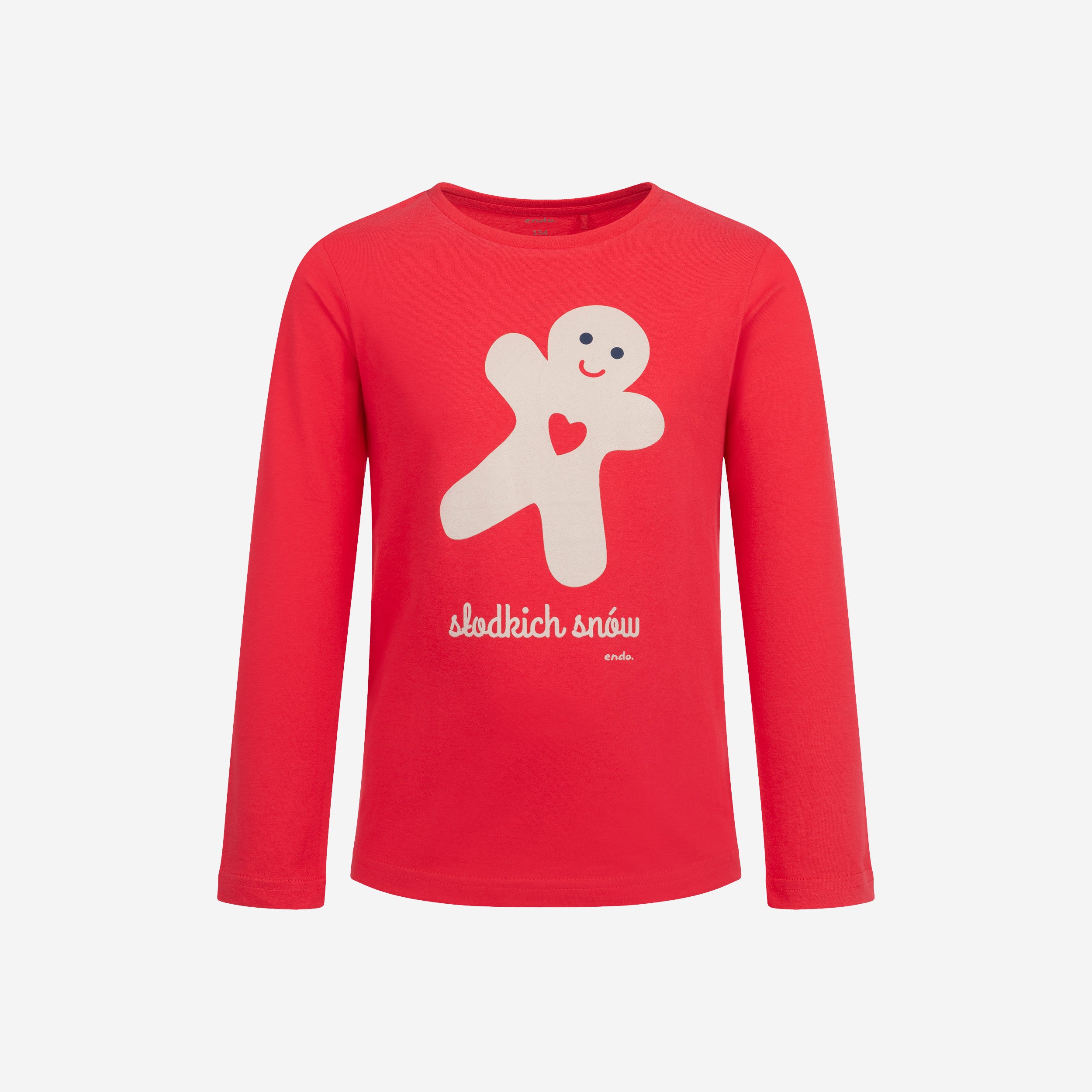 świąteczna piżama z ciastkiem dla dziewczynki