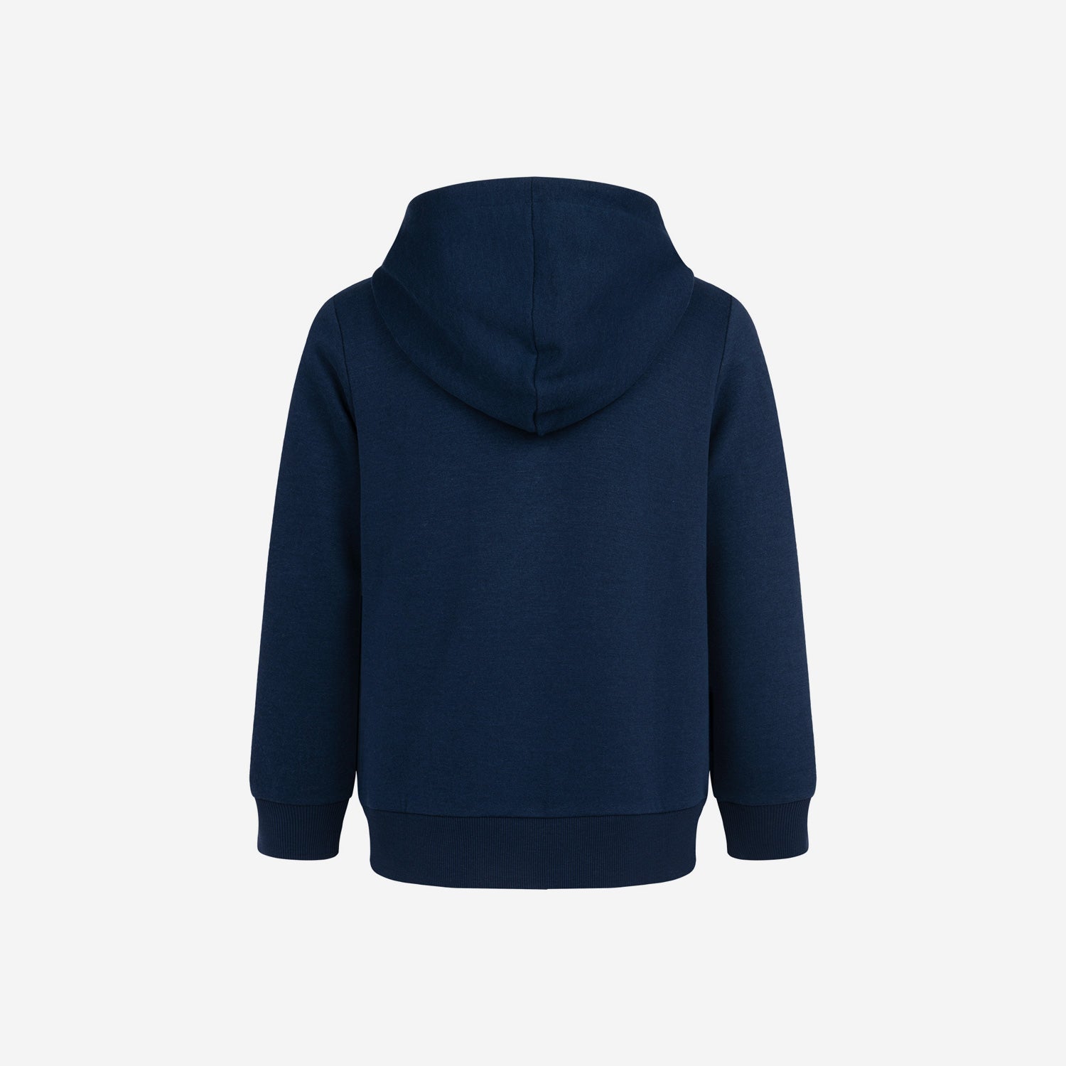 Long-sleeved zip-up sweatshirt for girls, with a cat, navy blue, 3-8 years old