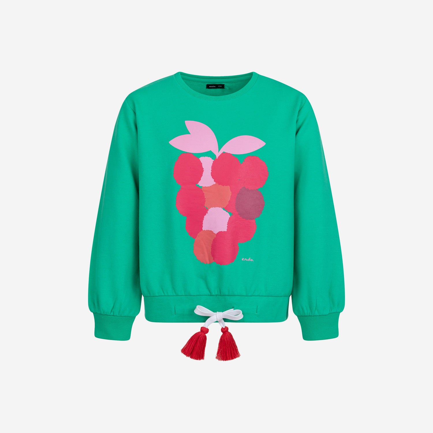Raspberry green sweatshirt for girls, 9-13 years old