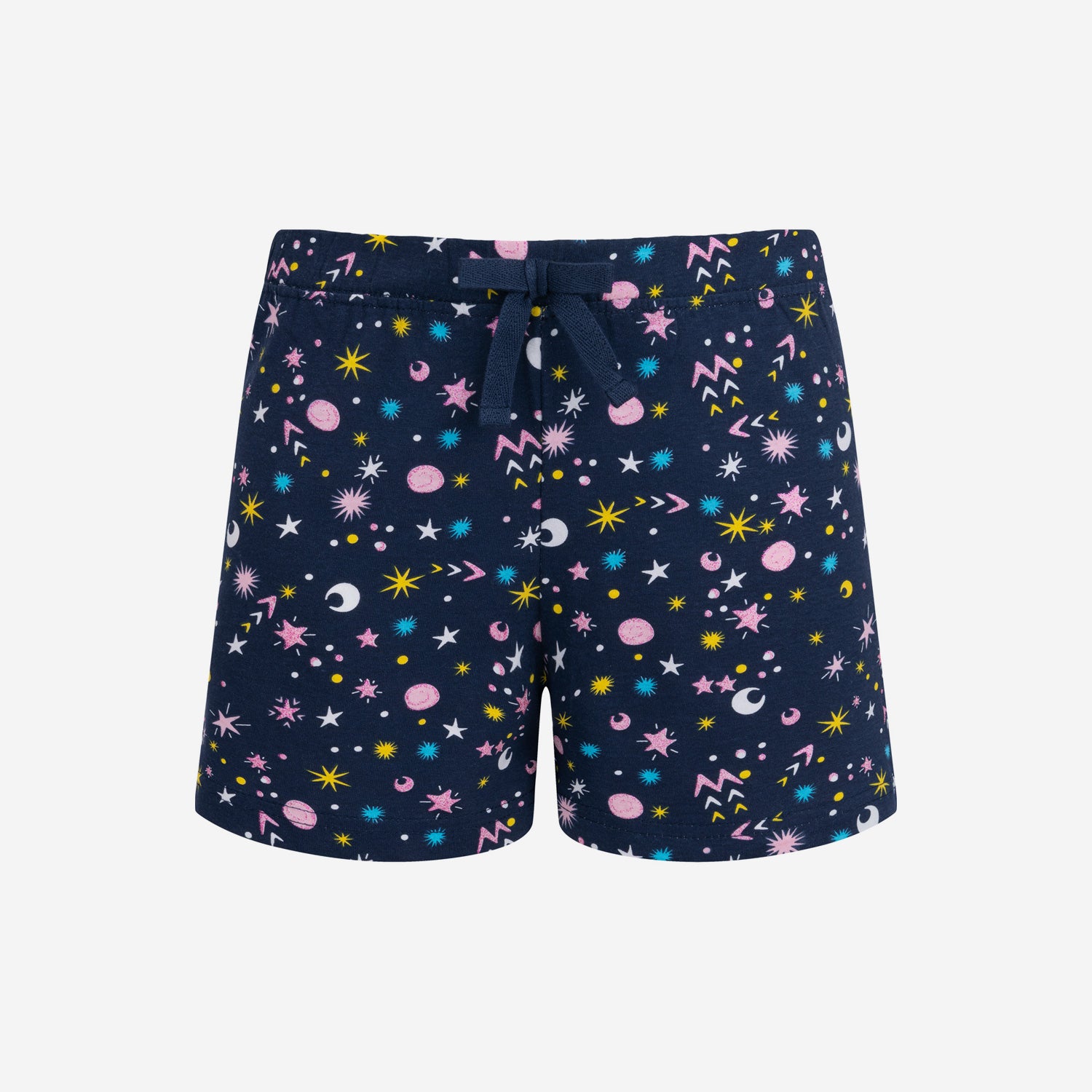Girls' short-sleeved pajamas with a unicorn, pink, 3-8 years old