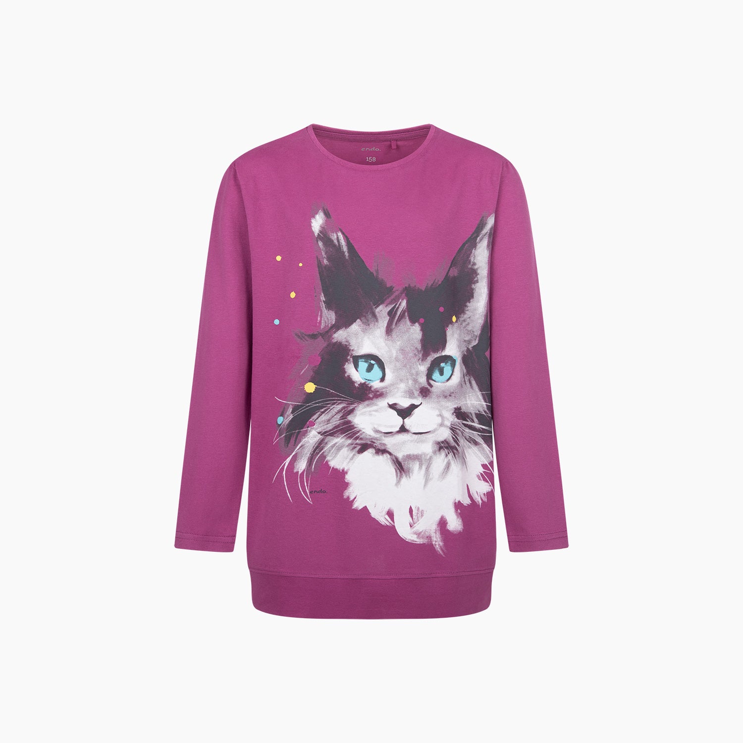 Tunika z długim rękawem dla dziewczynki, z dalmatyńczykiem, różowa 9-13 lat