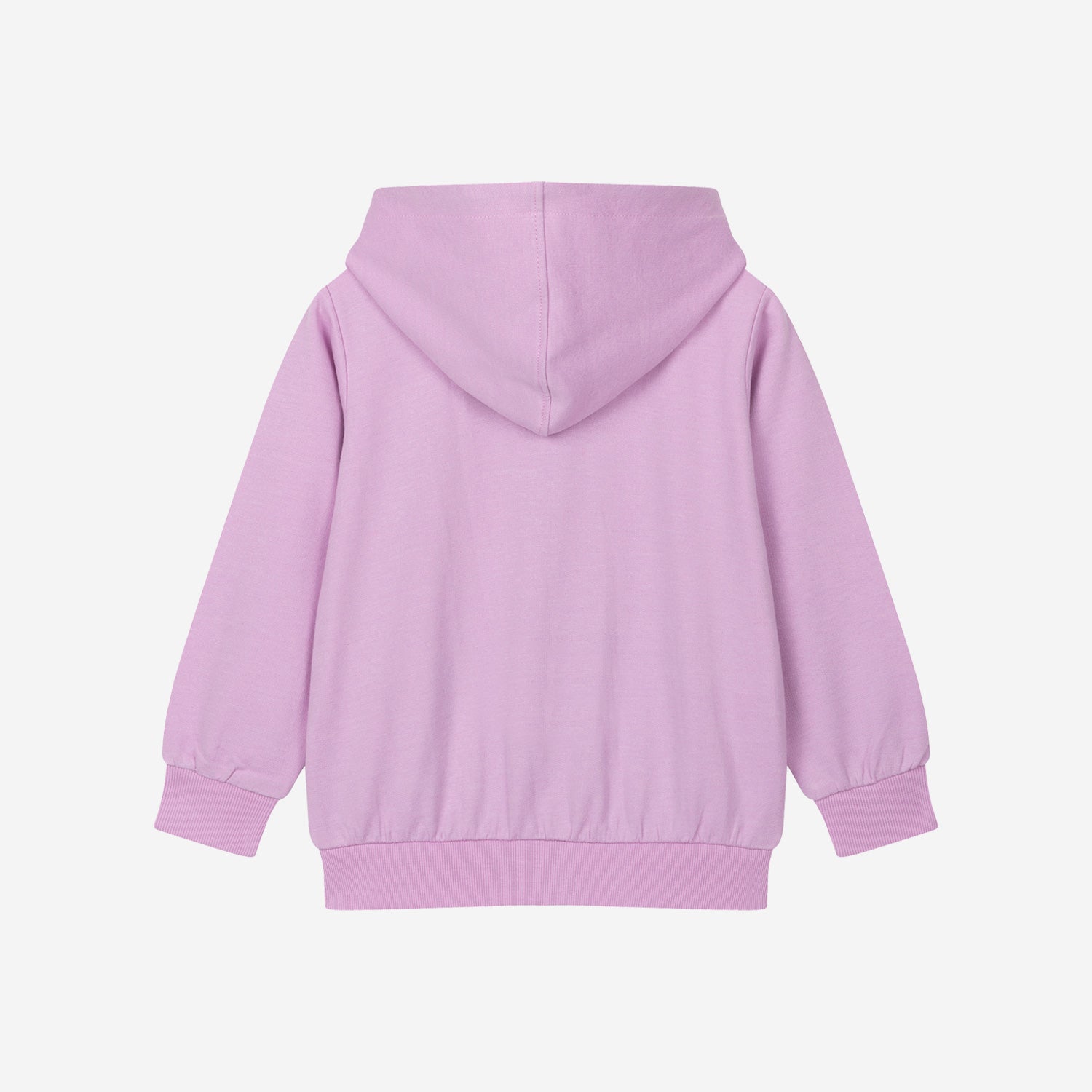 Pink zip-up hoodie for girls, with a cat, 3-8 years old