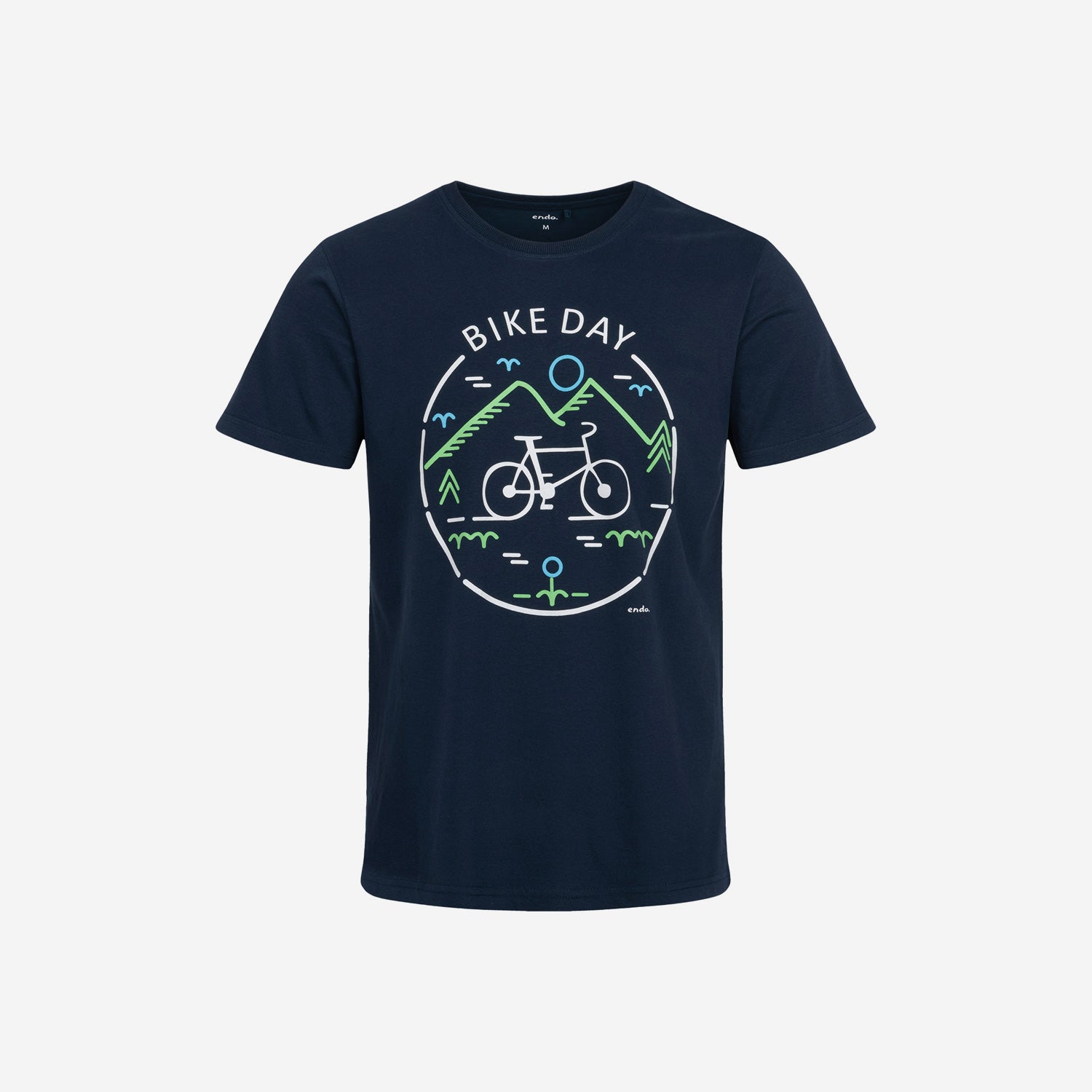 Męski t-shirt z krótkim rękawem, z rowerem