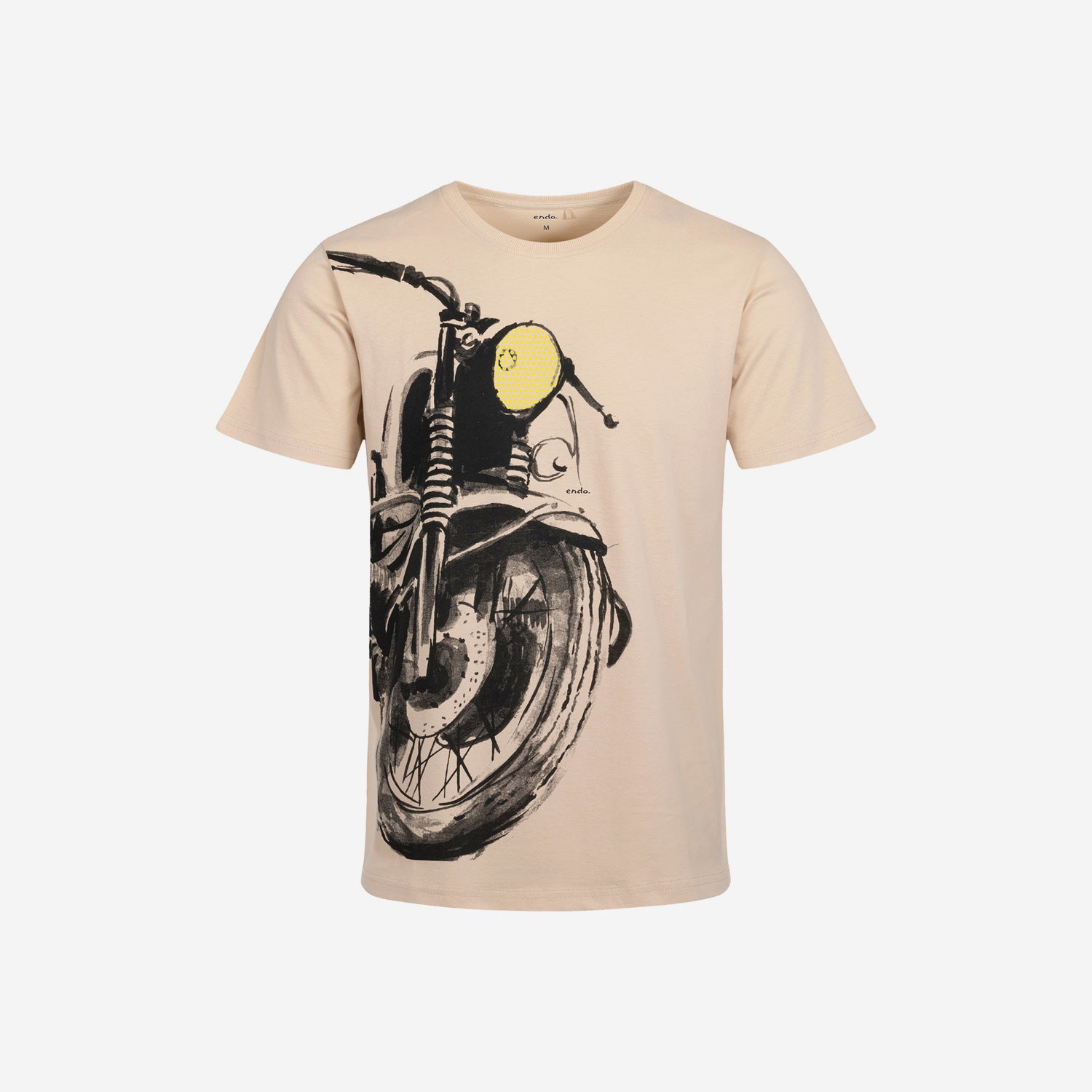 Męski t-shirt z krótkim rękawem, z motocyklem