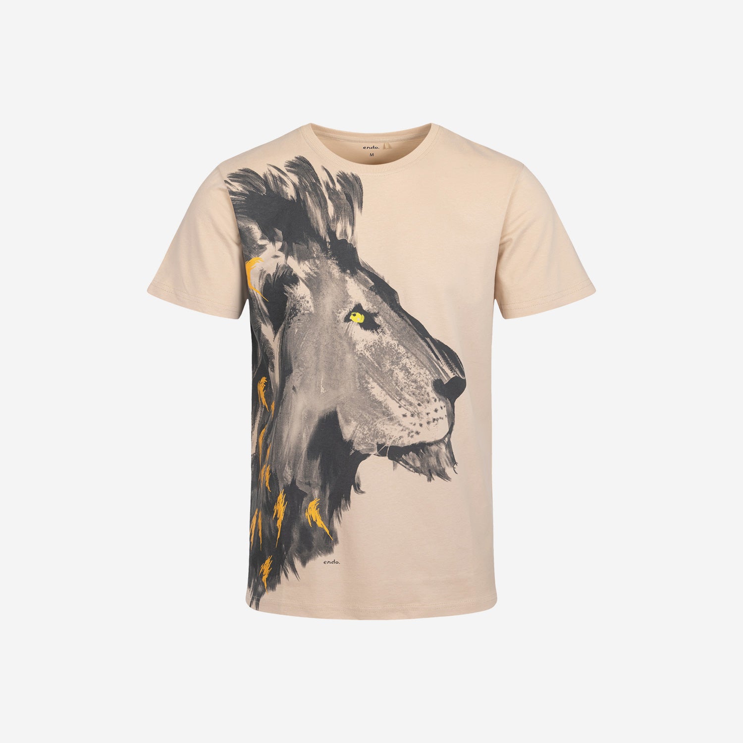 Męski t-shirt z krótkim rękawem, z lwem
