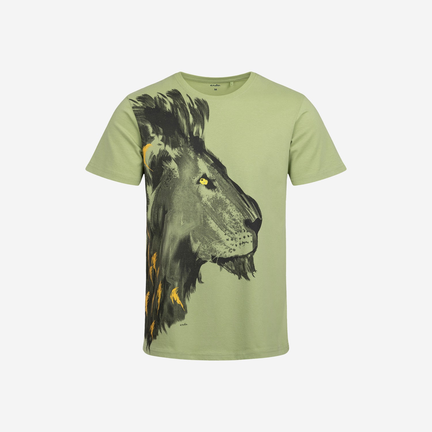 Męski t-shirt z krótkim rękawem, z lwem