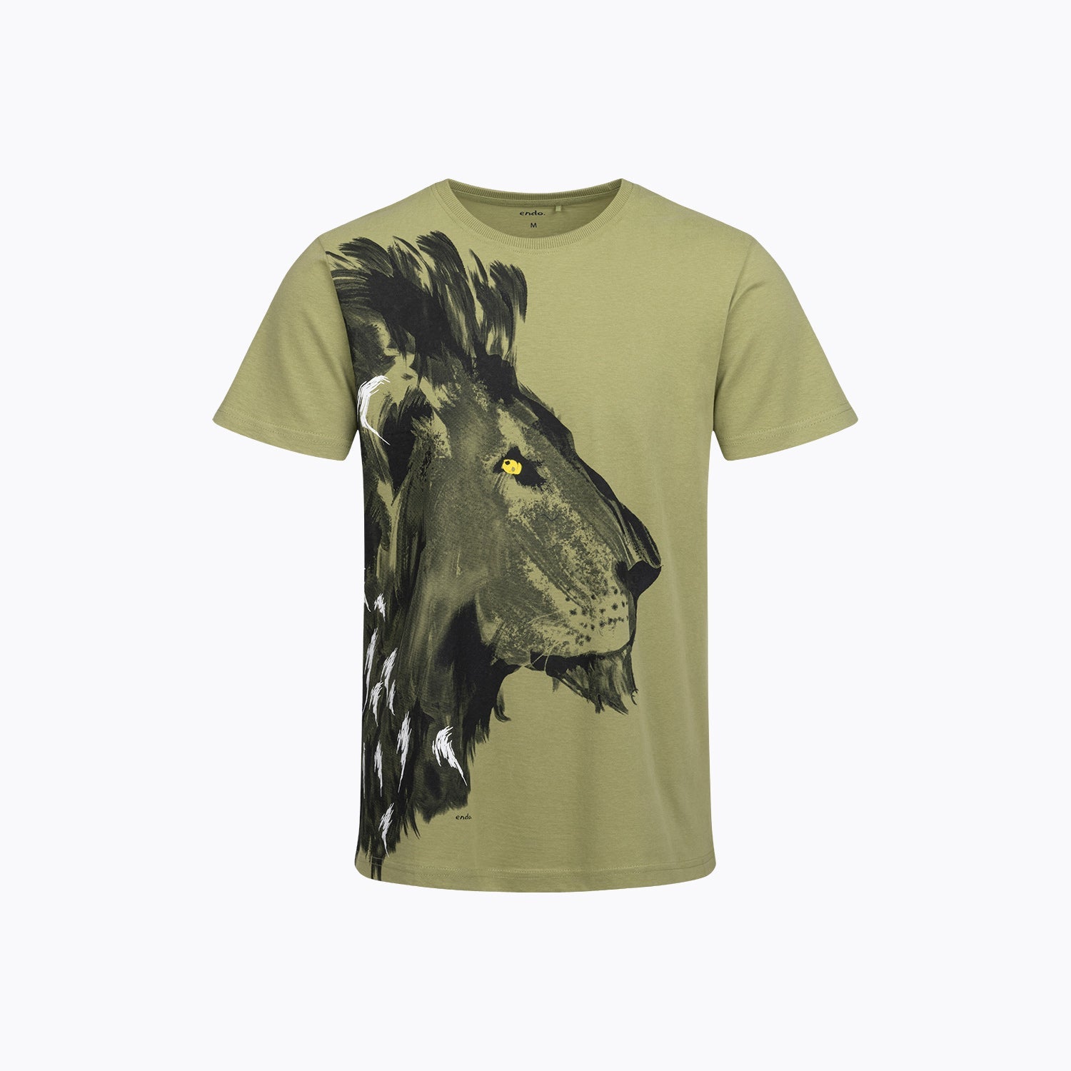 T-shirt męski jasnozielony lew