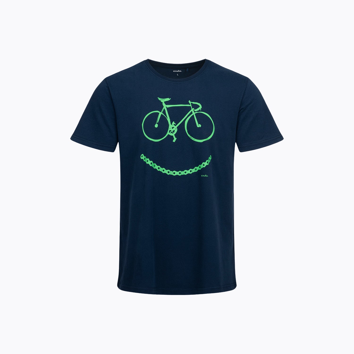 T-shirt męski granatowy rower