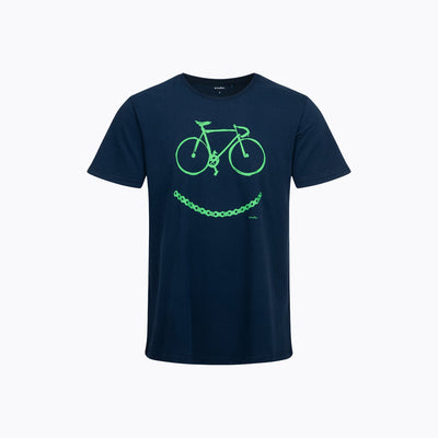 Męski T-shirt granatowy "rower"