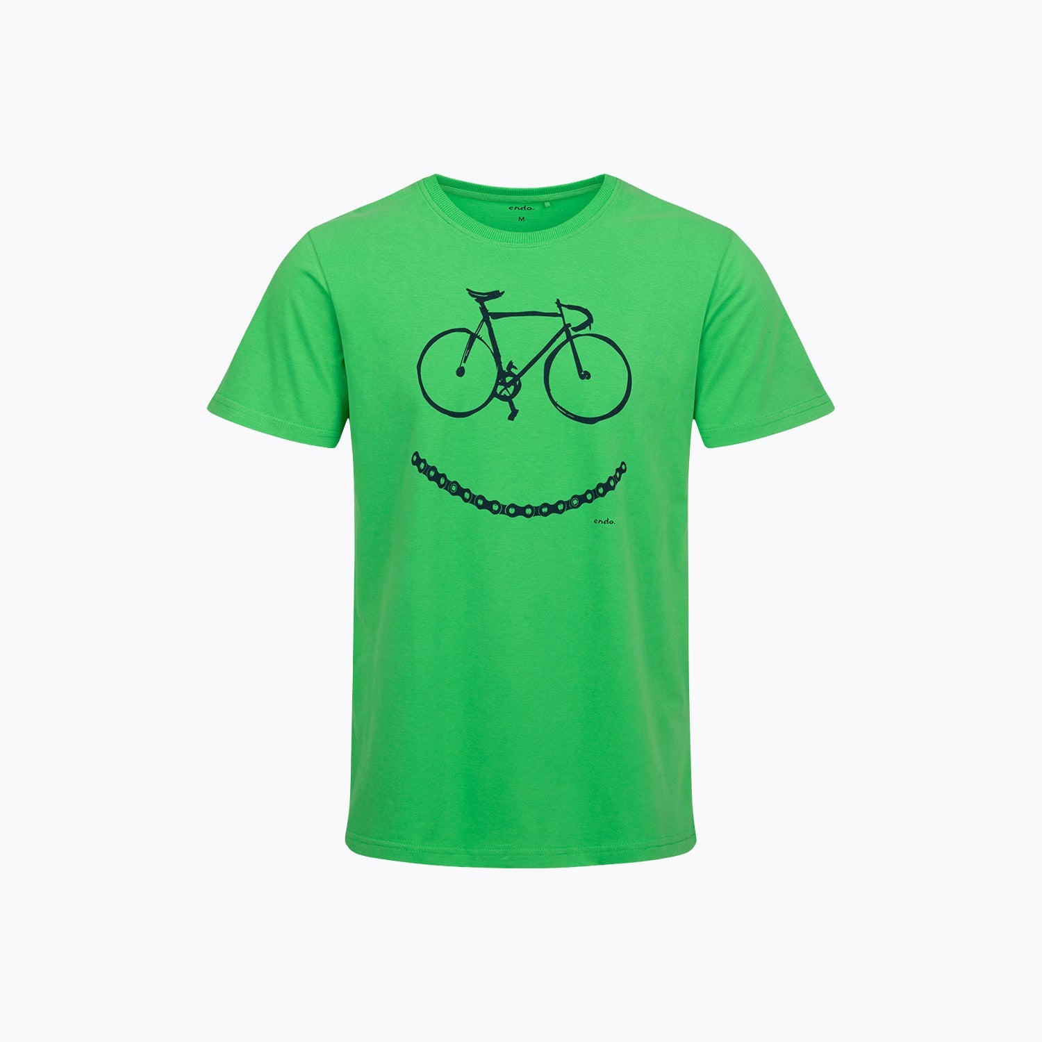 T-shirt męski z krótkim rękawem zielony rower