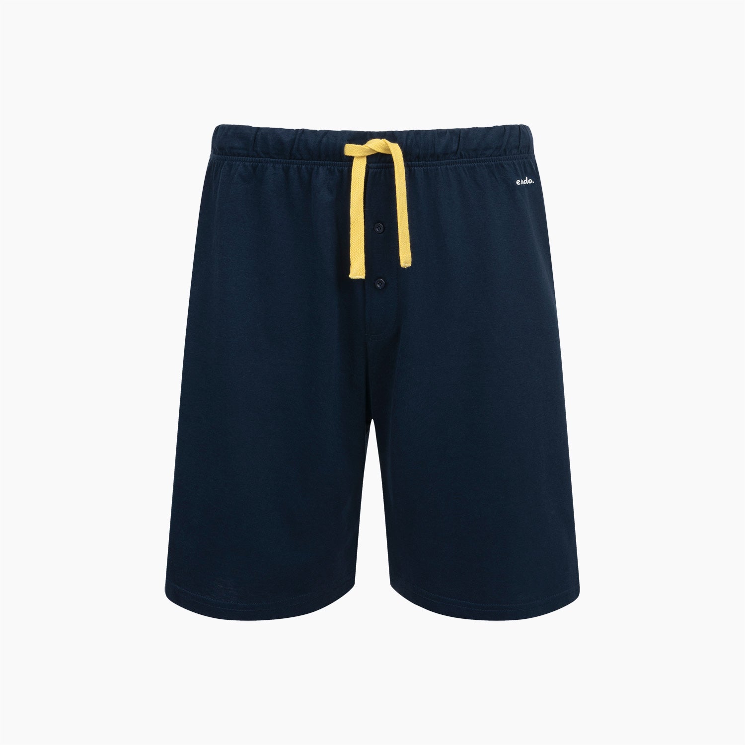 Męska piżama z krótkim rękawem, z wilkiem, granatowa