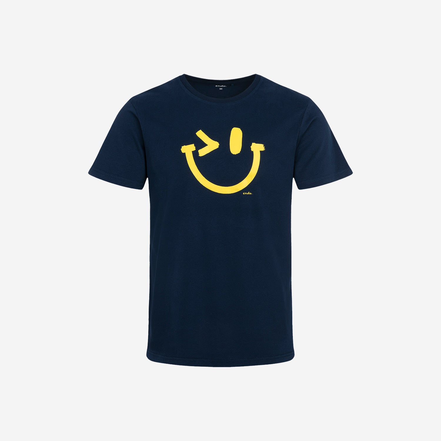 Men's short-sleeved emoticon pajamas, navy blue