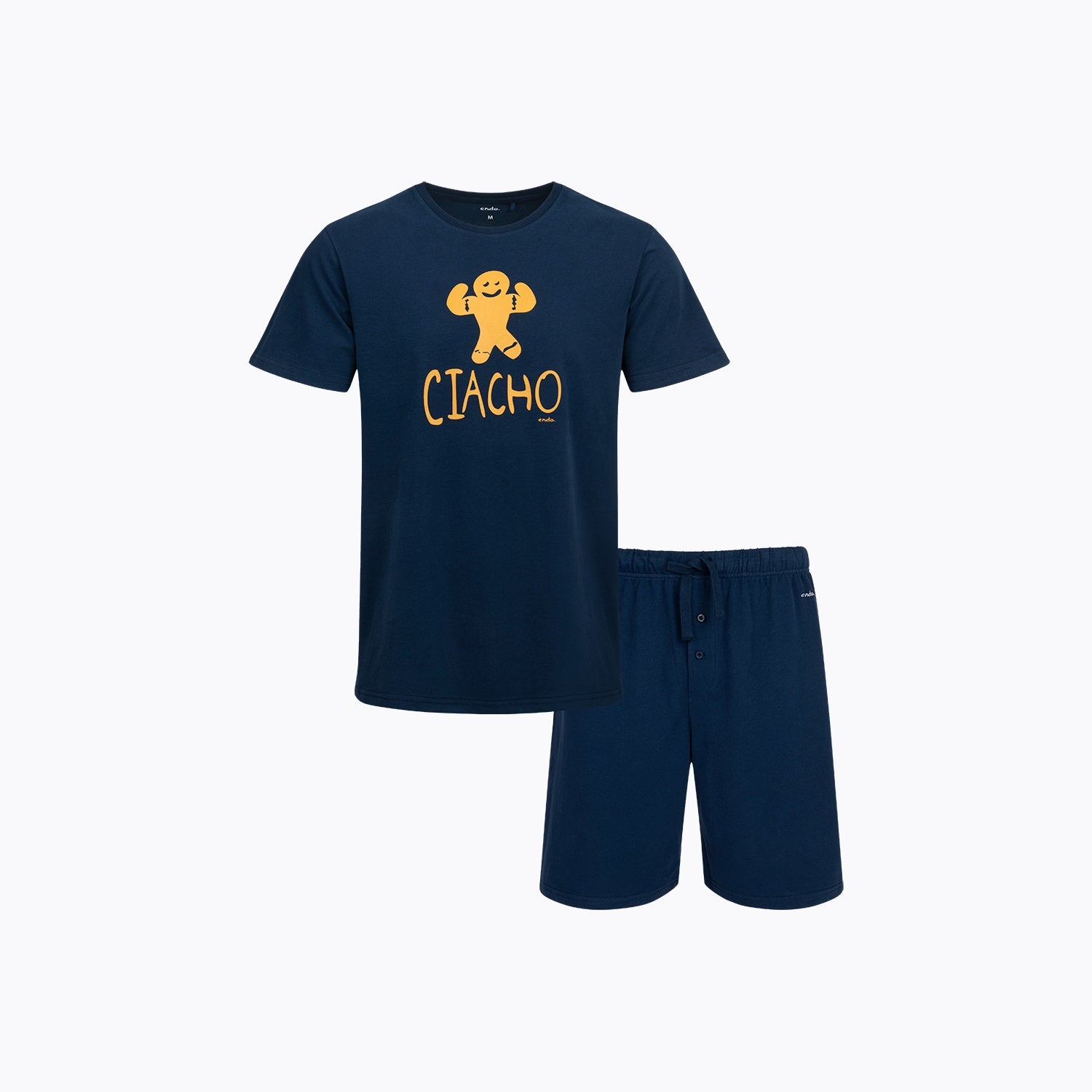 Piżama krótka męska granatowa ciacho