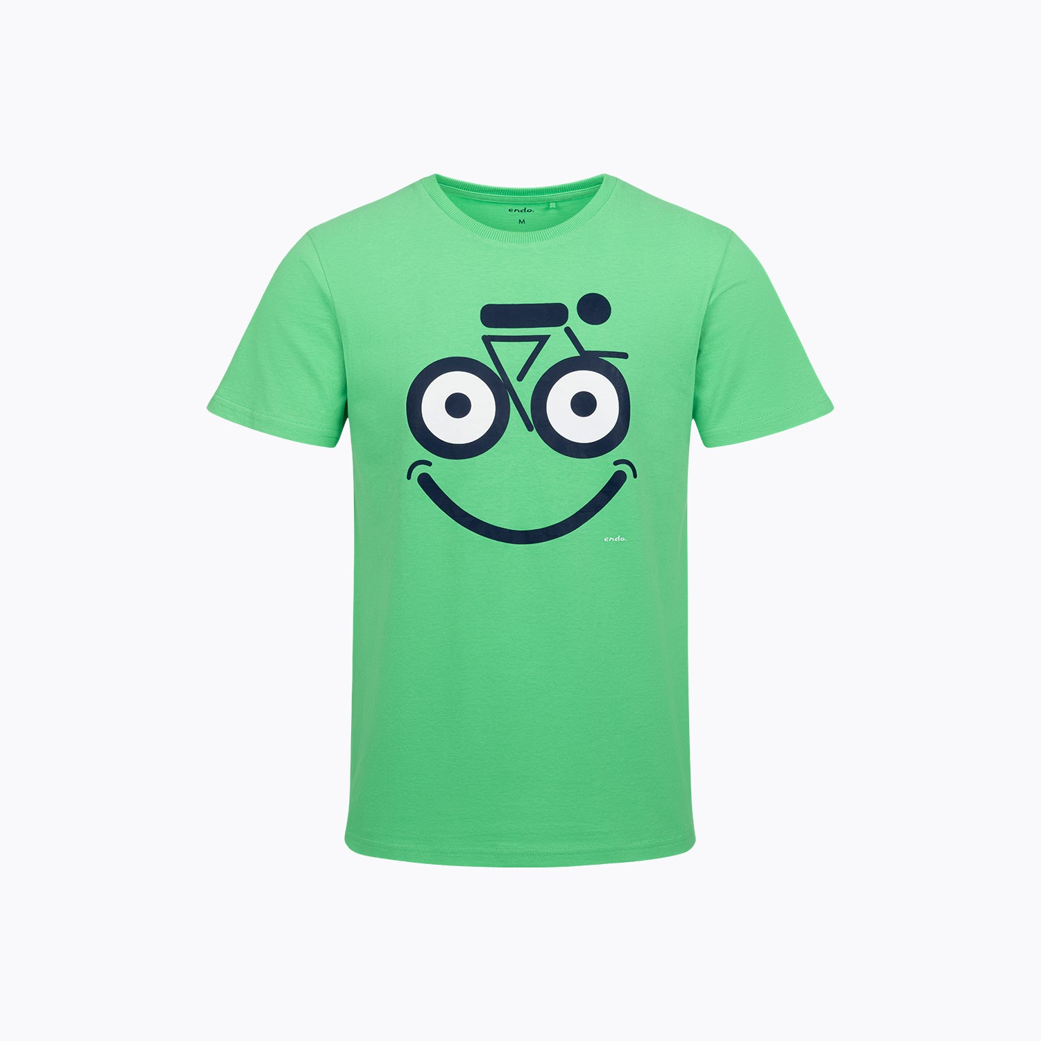 Męski t-shirt z krótkim rękawem, zielony z motywem rowerowym