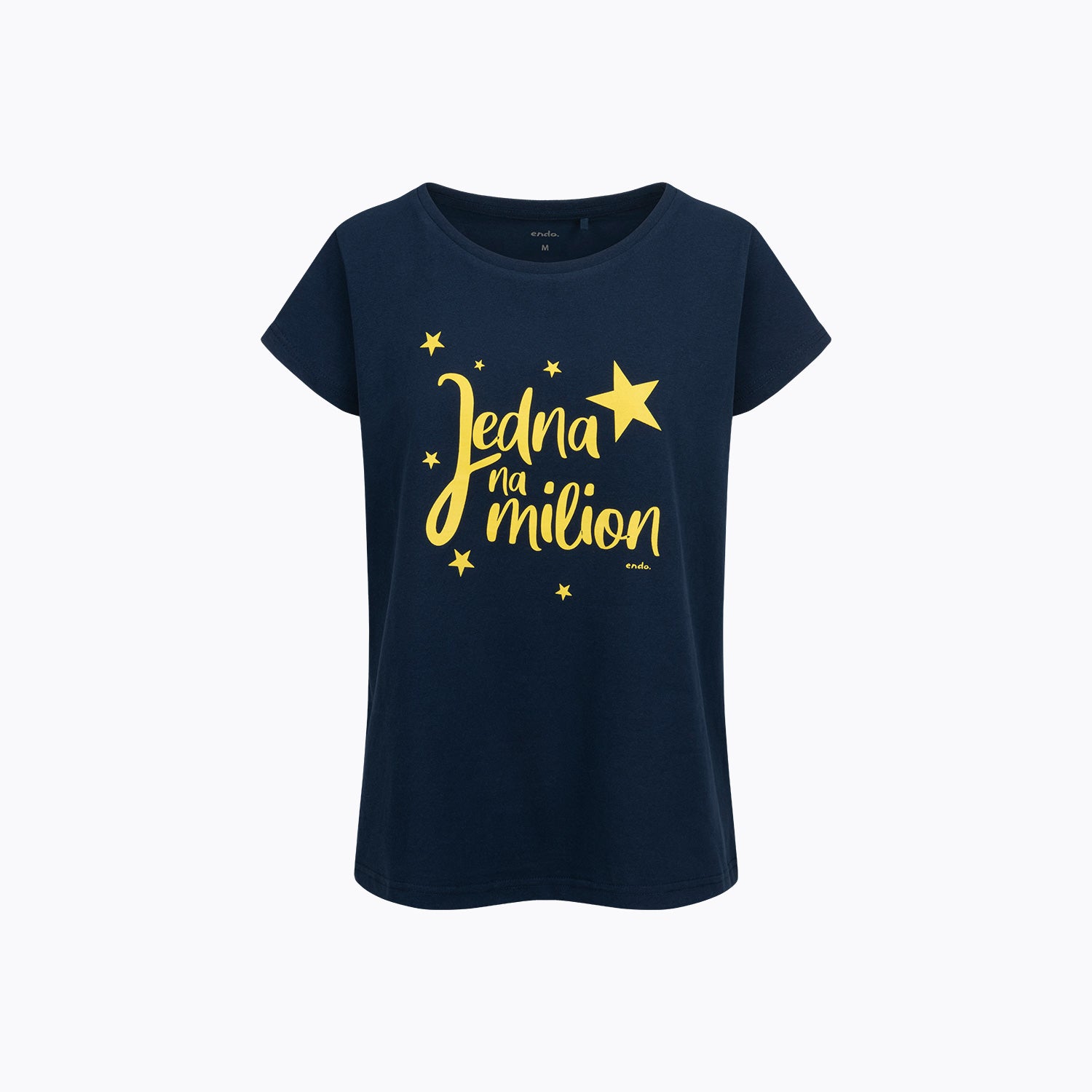 Damska piżama z krótkim rękawem, "Jedna na milion", granatowa