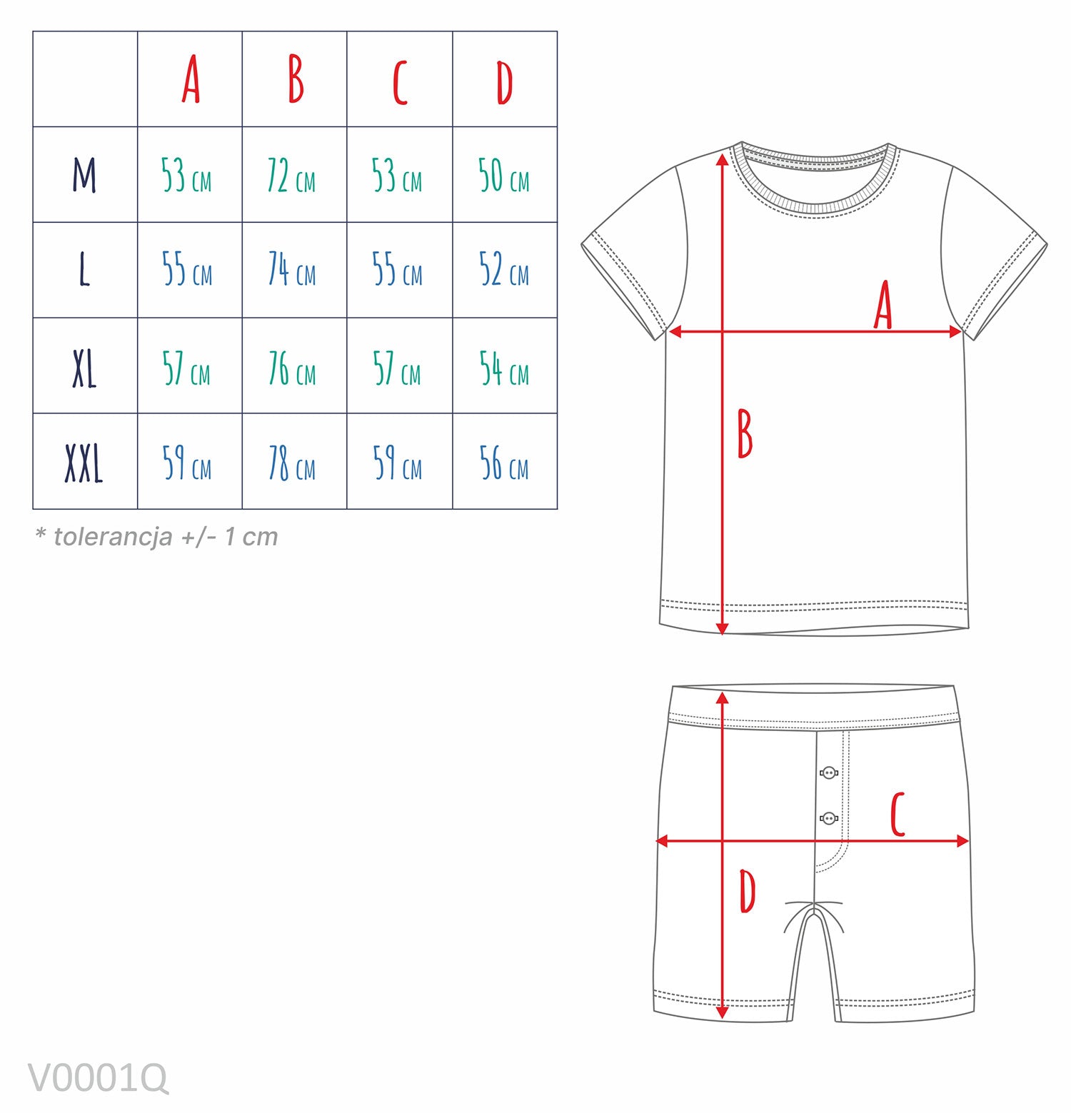 Męska piżama z krótkim rękawem, z napisem "Bla, bla, bla", granatowa