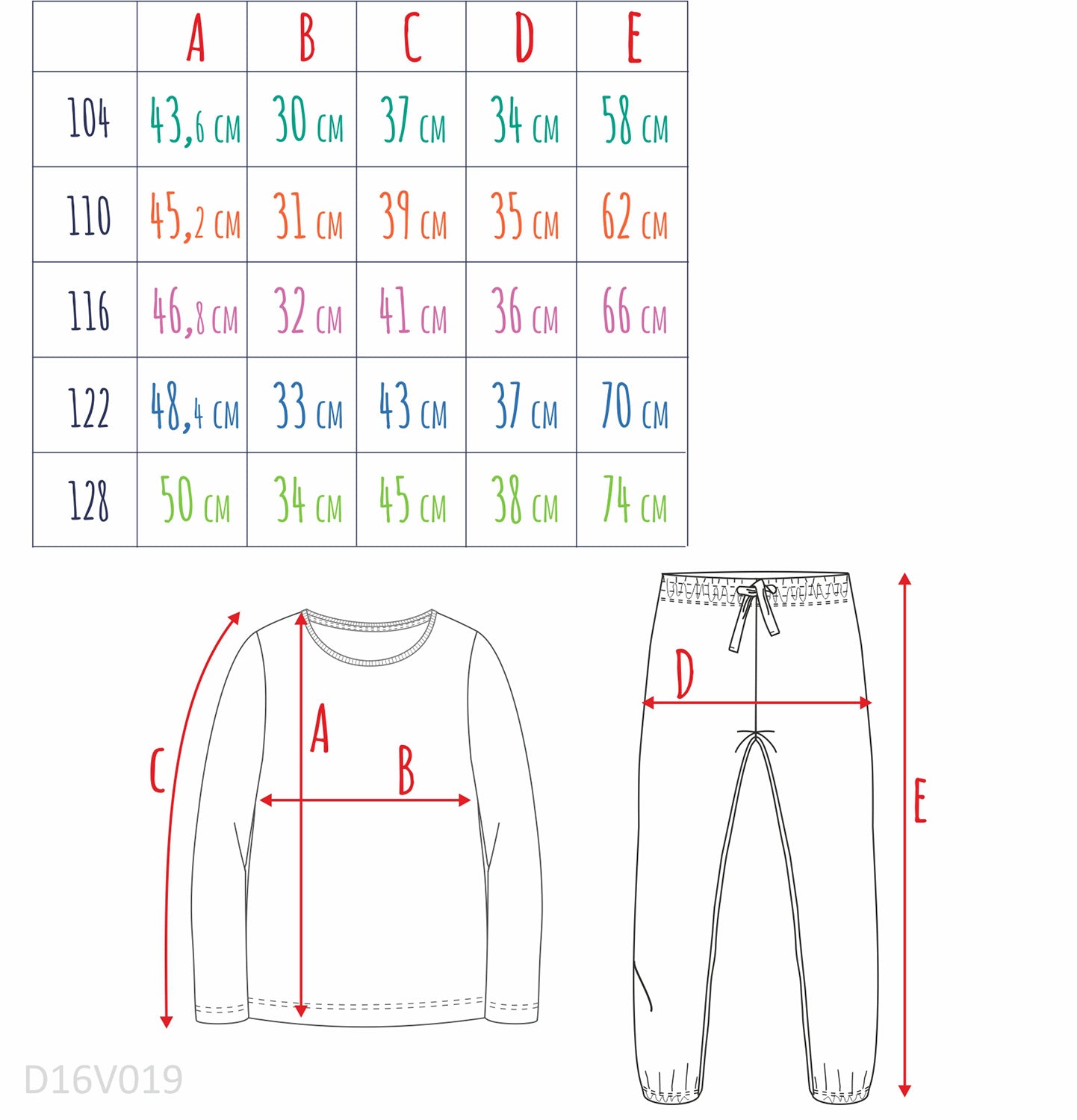 Piżama z długim rękawem dla dziewczynki, z papużkami nierozłączkami, niebieska 3-8 lat