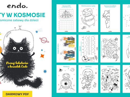 Koty w kosmosie – zabawy i karty pracy dla dzieci – Darmowy PDF