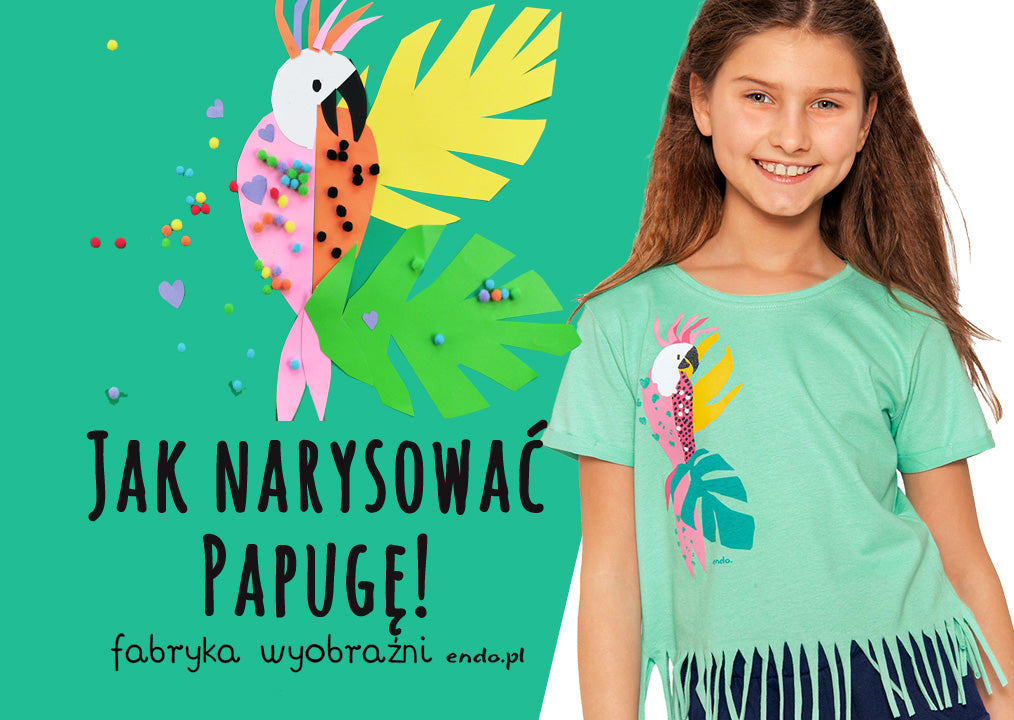 Szkoła Rysunku Endo - jak narysować papugę. Okładka.