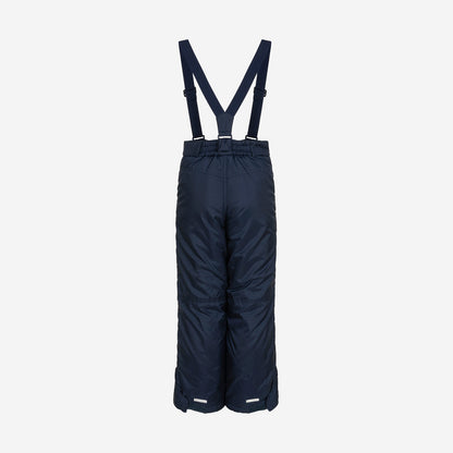 Insulated trousers with suspenders for boys aged 9-13, navy blue