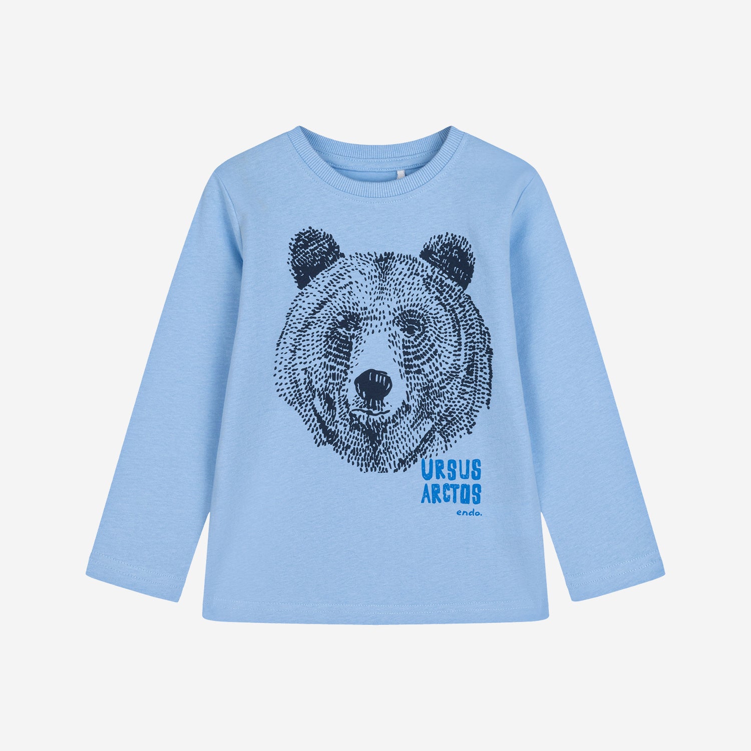 T-shirt z długim rękawem dla chłopca, z niedźwiedziem i napisem "ursus arctos" 3-8lat