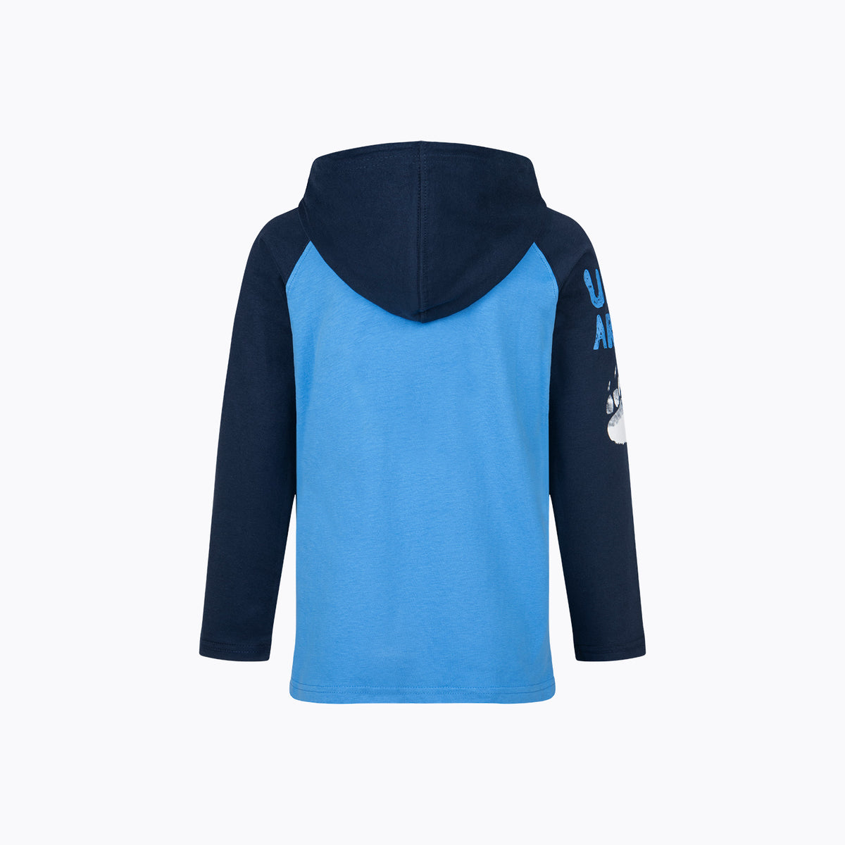 T-shirt z długim rękawem dla chłopca 9-13 lat, niebieski z niedźwiedziem