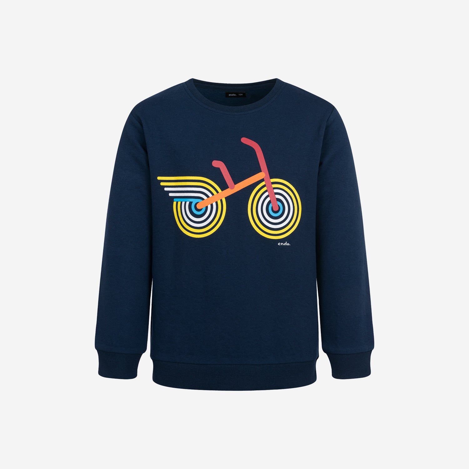 Bluza dla chłopca, z motywem rowerowym, granatowa