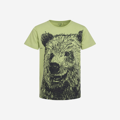 T-shirt z krótkim rękawem dla chłopca, z niedźwiedziem 9-13 lat