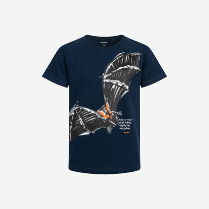 Boy's short-sleeved T-shirt with a bat, 9-13 years old