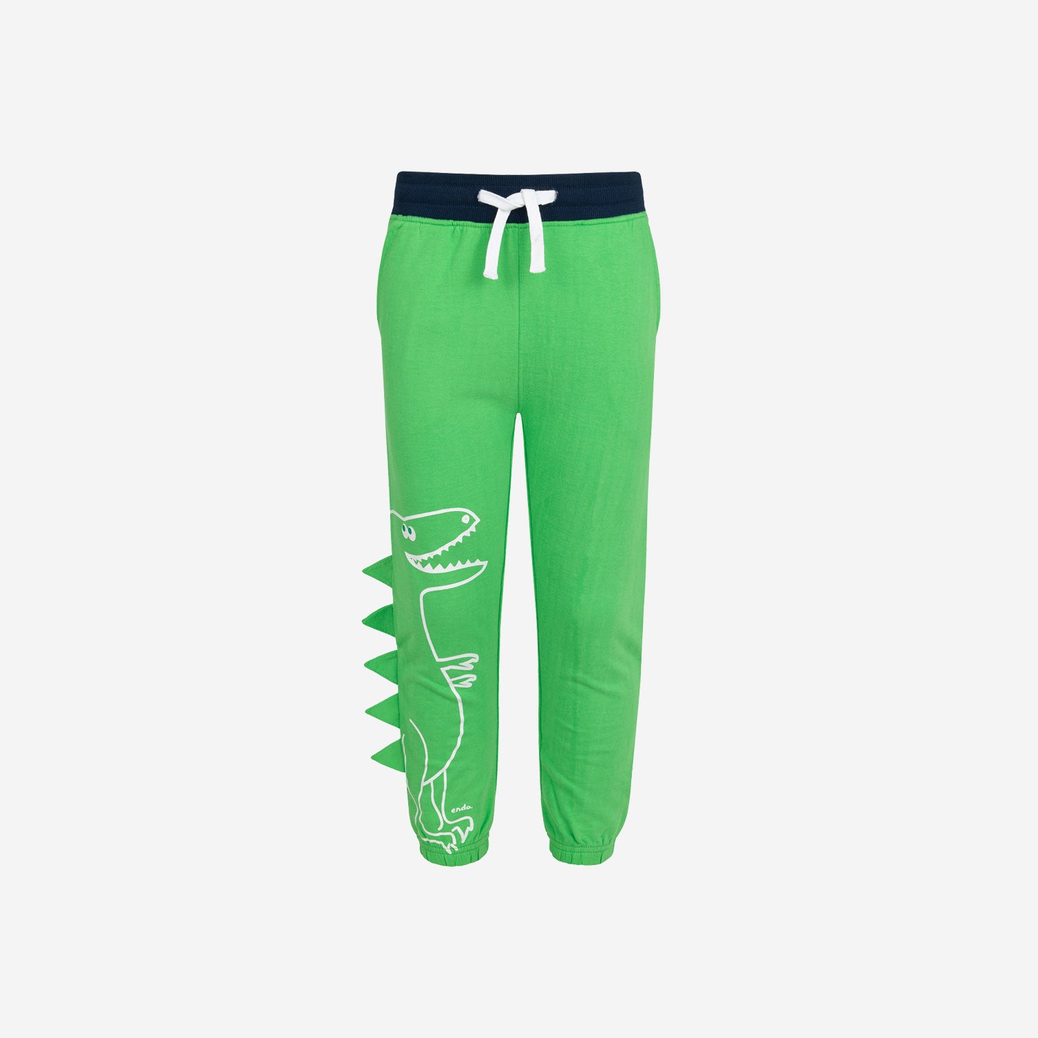 Boy's Dinosaur Sweatpants, Green, 3-8 Years