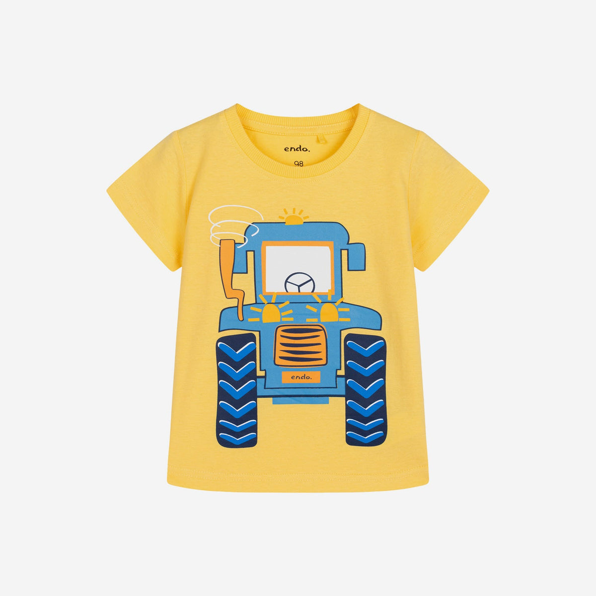 T-shirt z krótkim rękawem dla chłopca, z traktorem 3-8 lat