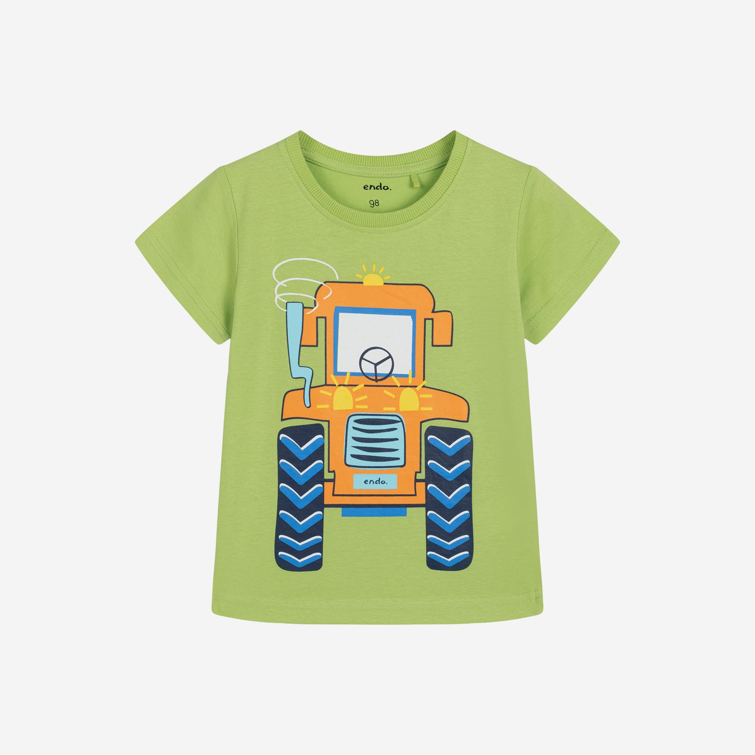 T-shirt z krótkim rękawem dla chłopca, z traktorem 3-8 lat